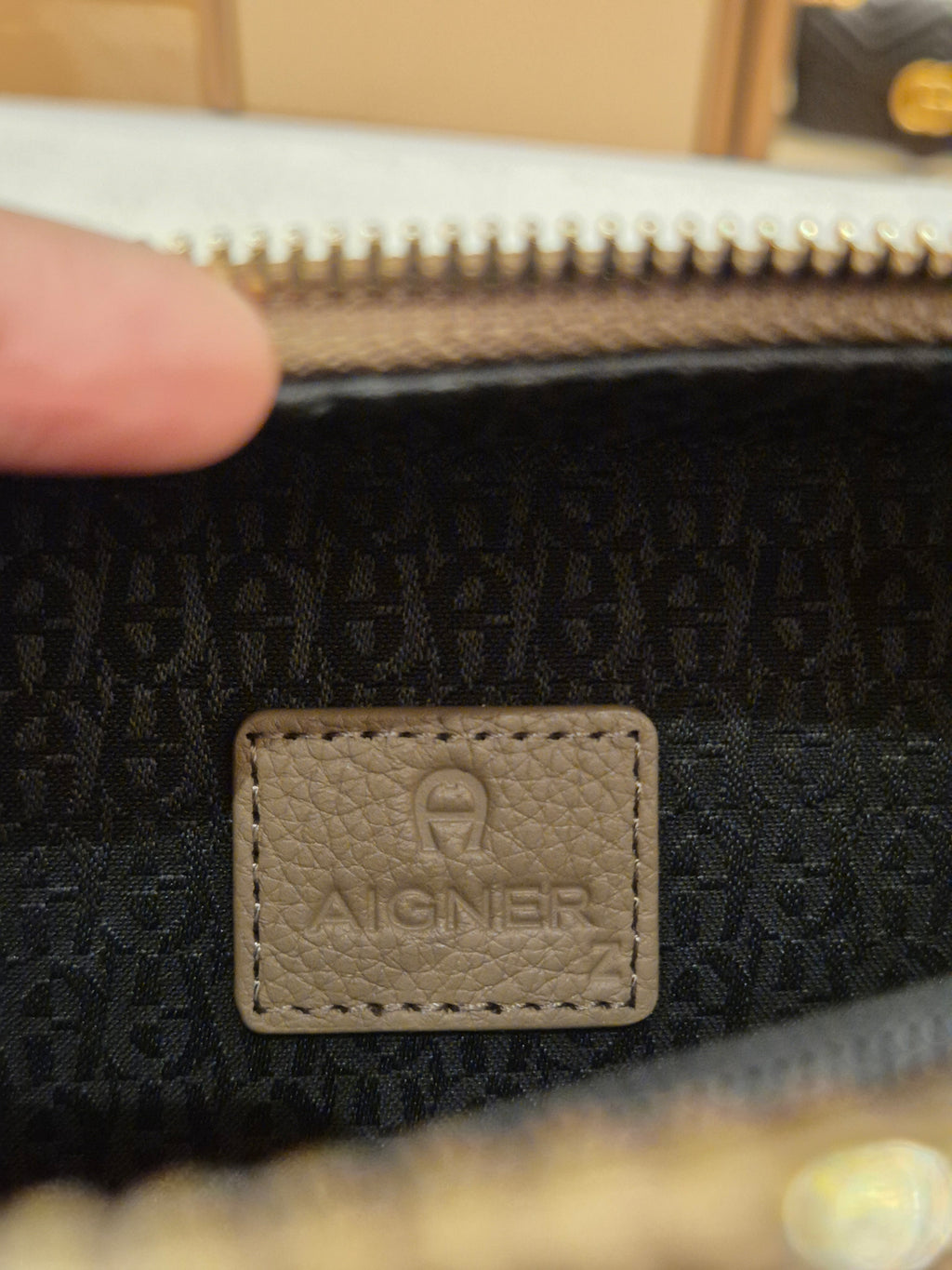 Aigner Zita Mini Camera Bag Taupe
