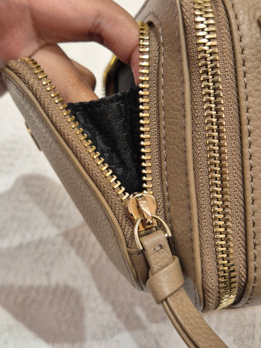 Aigner Zita Mini Camera Bag Taupe