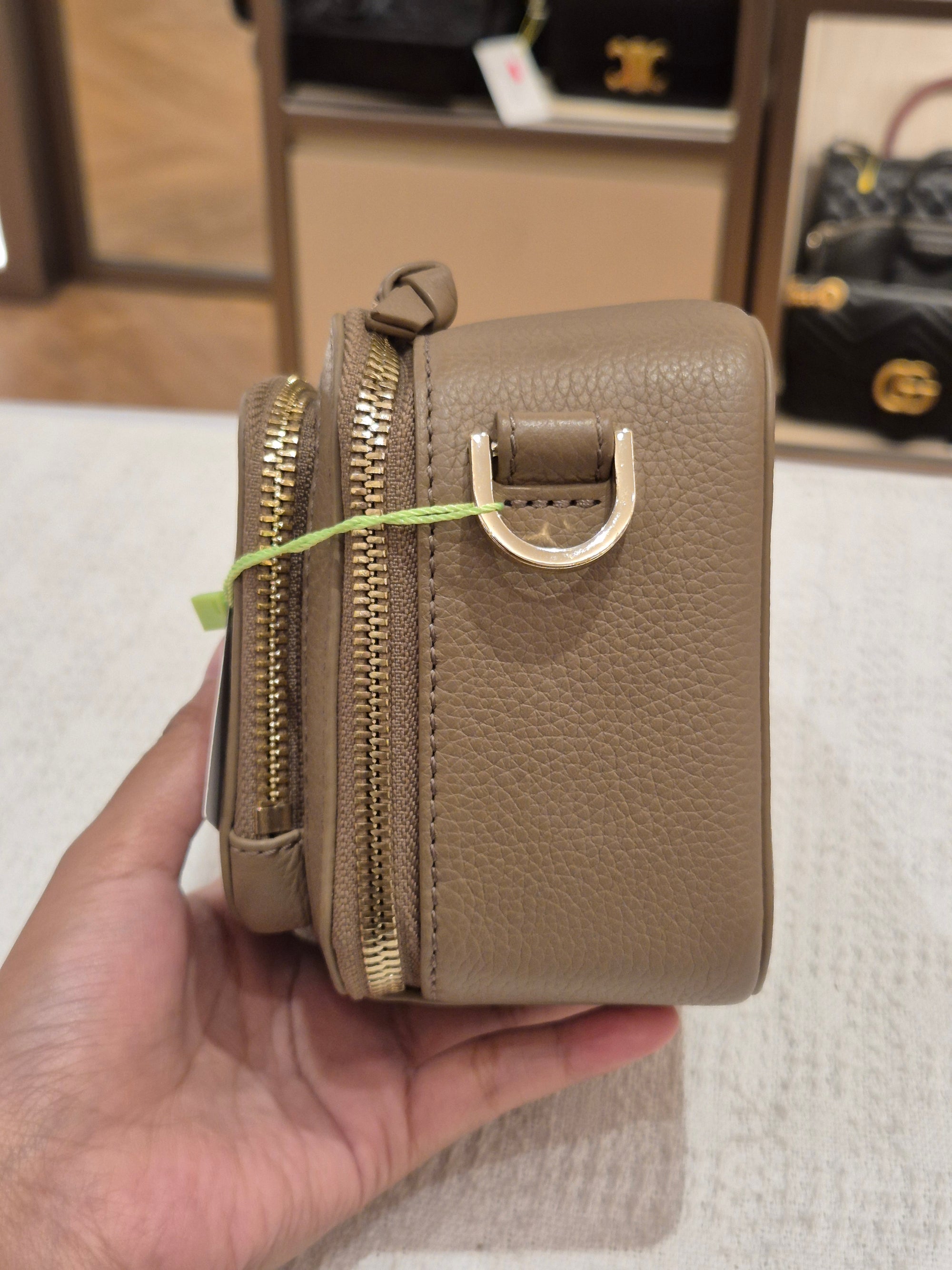 Aigner Zita Mini Camera Bag Taupe