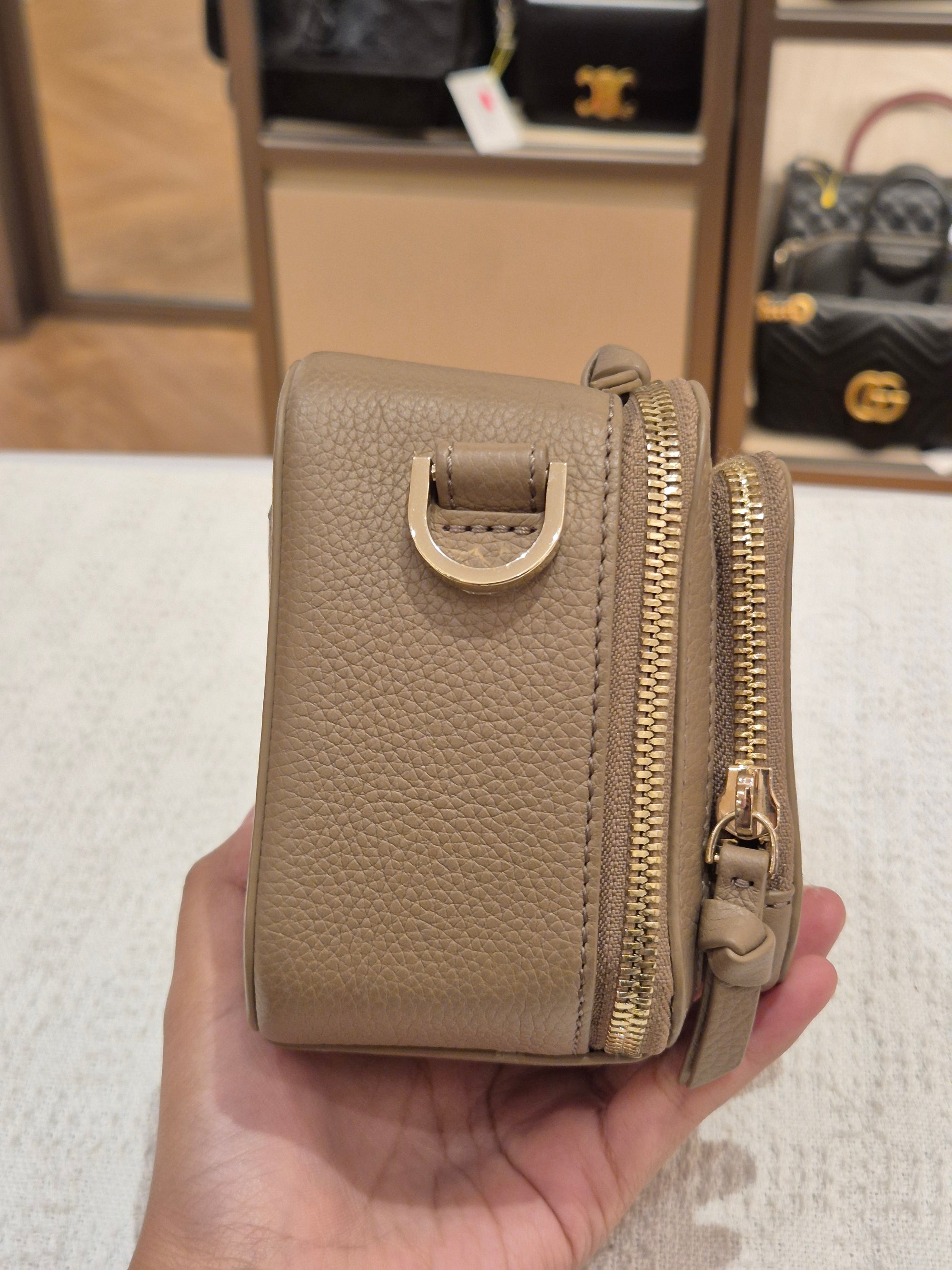 Aigner Zita Mini Camera Bag Taupe