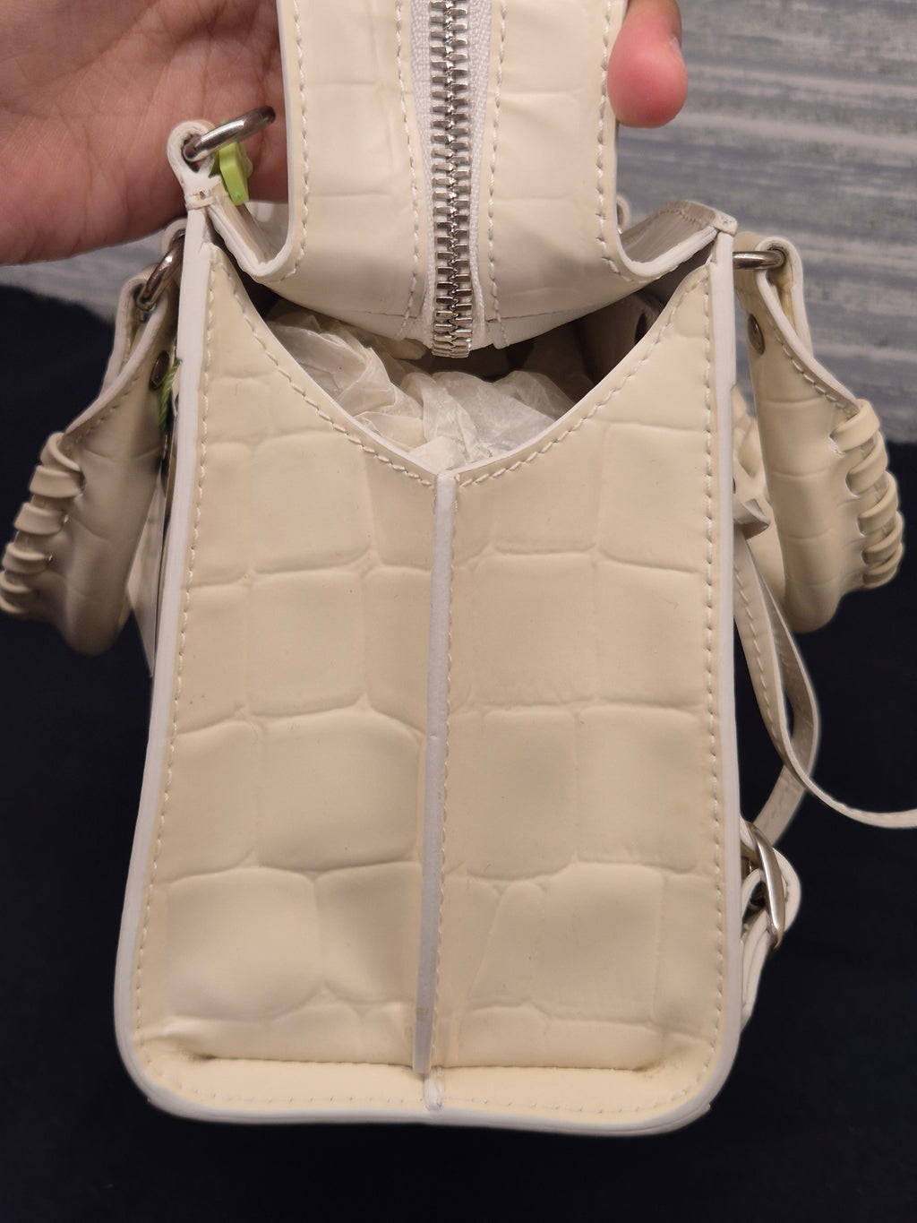 Balenciaga Neo Classic Mini Croco White