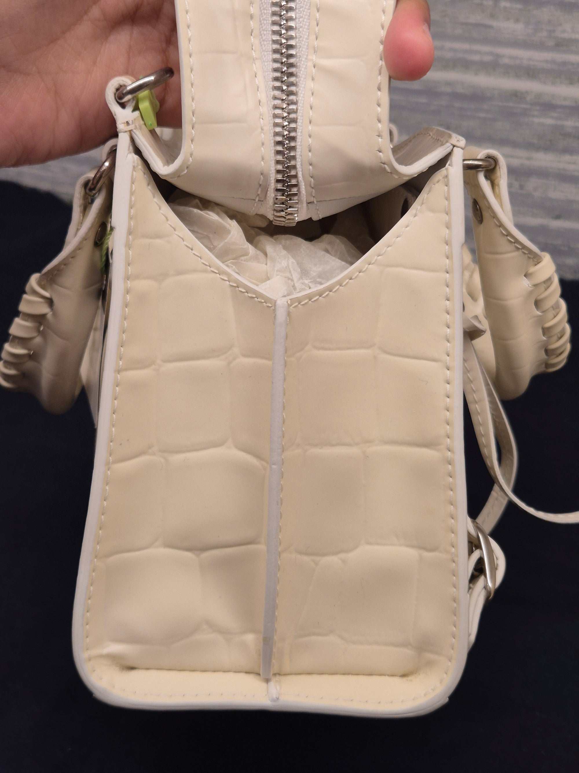Balenciaga Neo Classic Mini Croco White