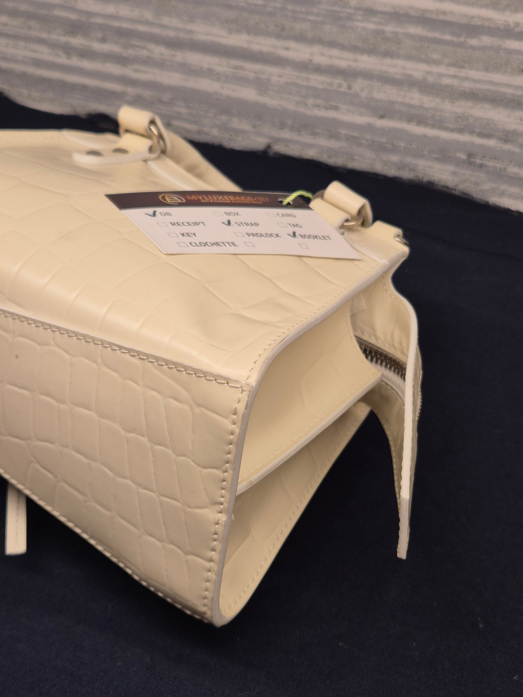 Balenciaga Neo Classic Mini Croco White