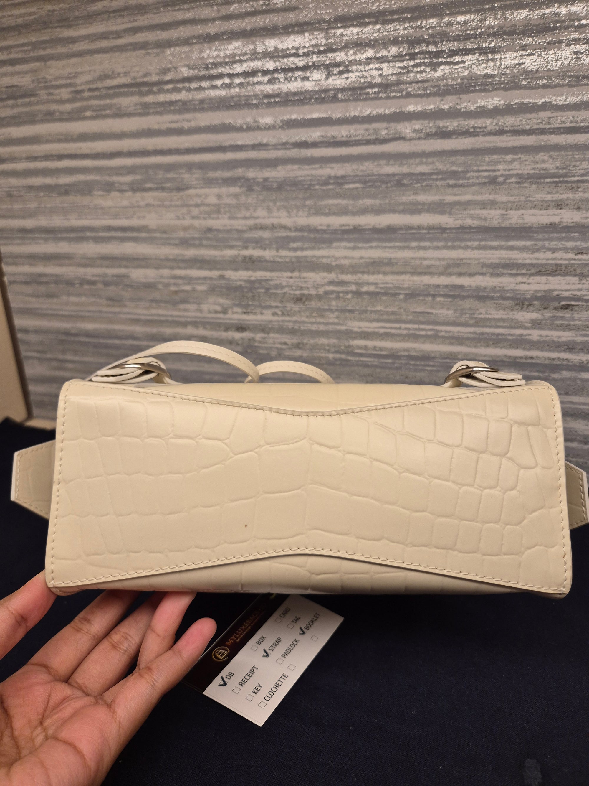 Balenciaga Neo Classic Mini Croco White