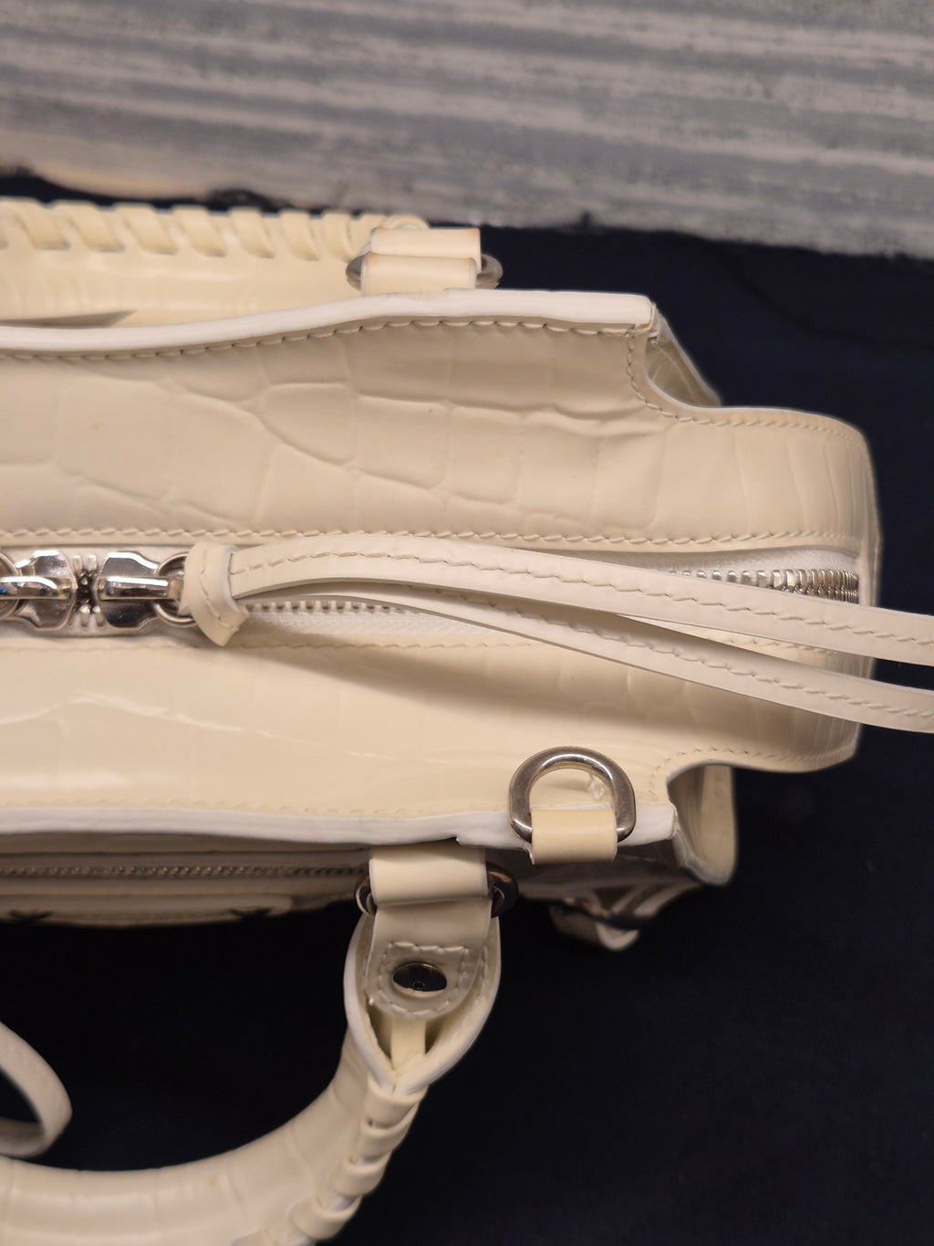 Balenciaga Neo Classic Mini Croco White