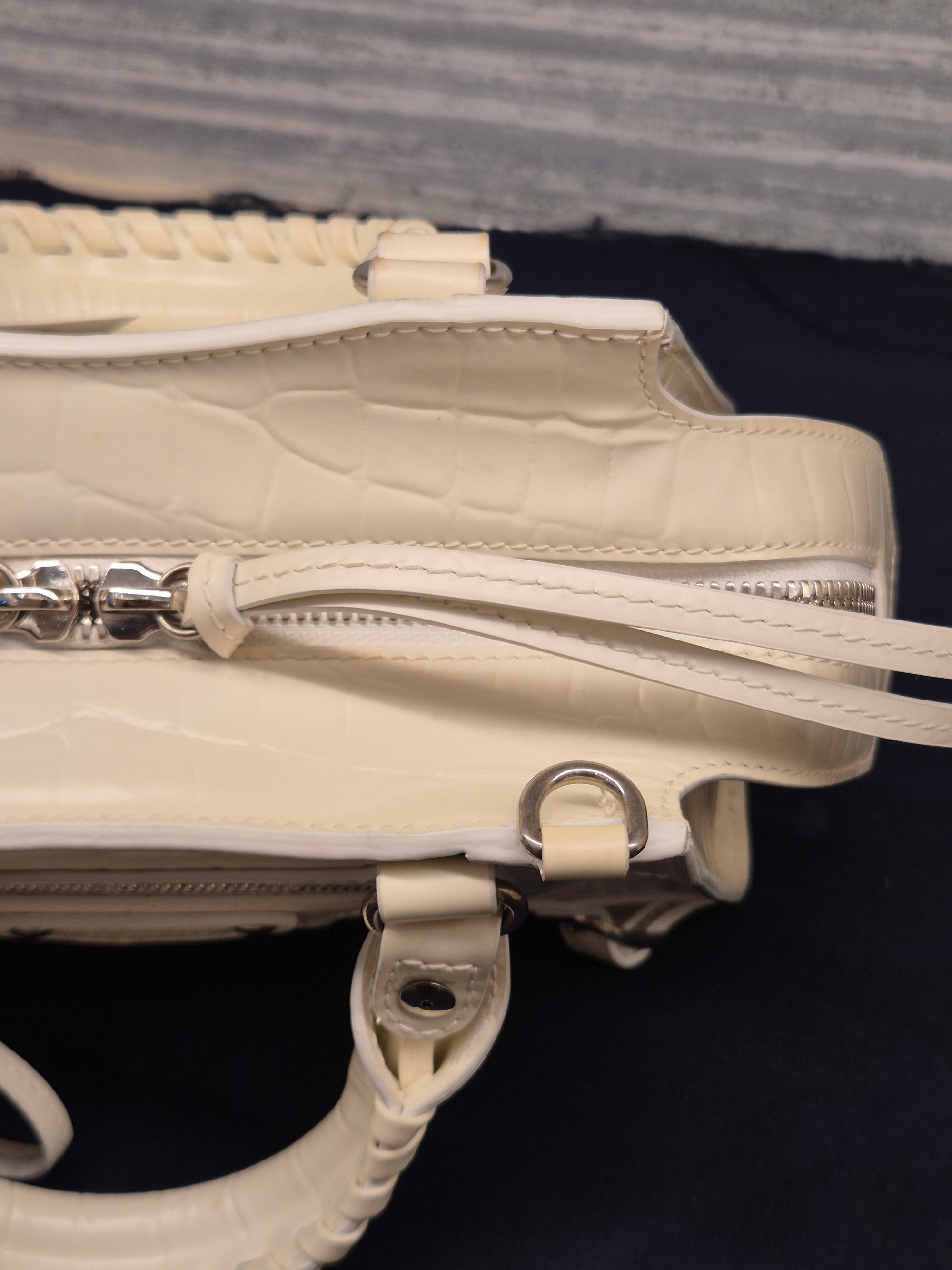Balenciaga Neo Classic Mini Croco White