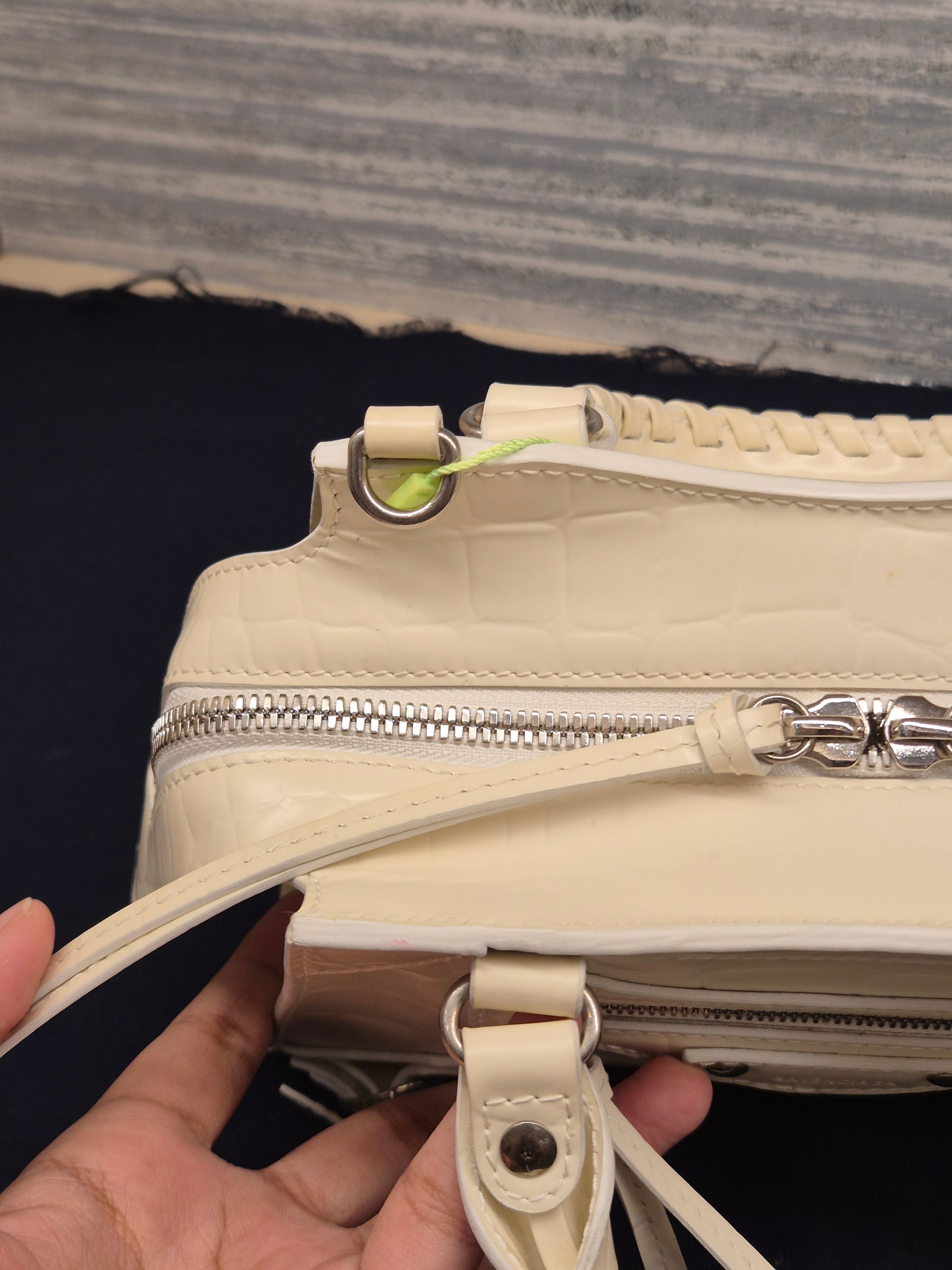 Balenciaga Neo Classic Mini Croco White