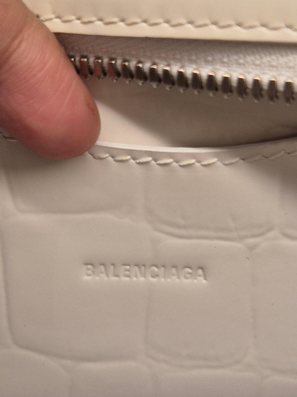 Balenciaga Neo Classic Mini Croco White