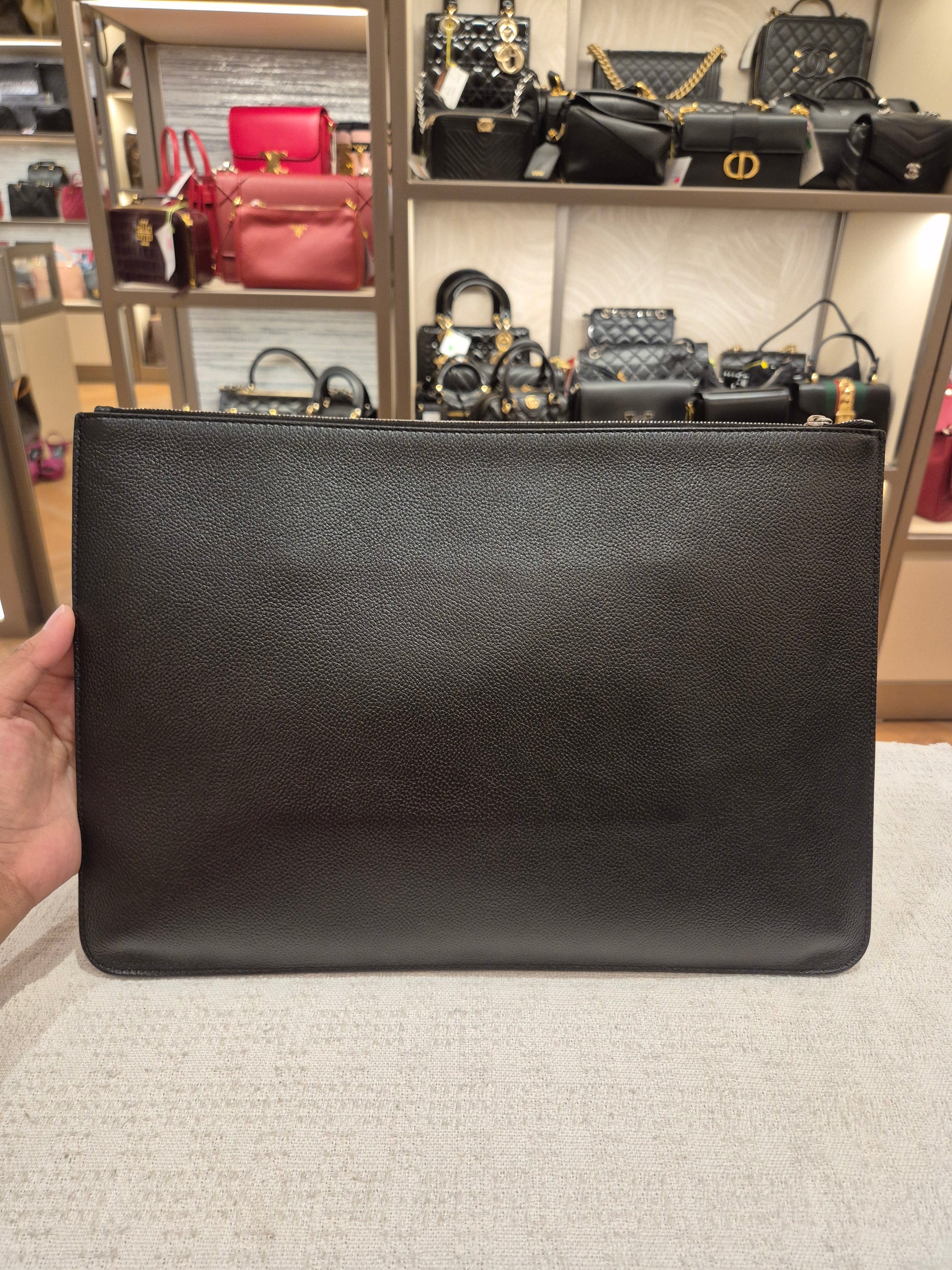 Balenciaga Clutch Text Logo