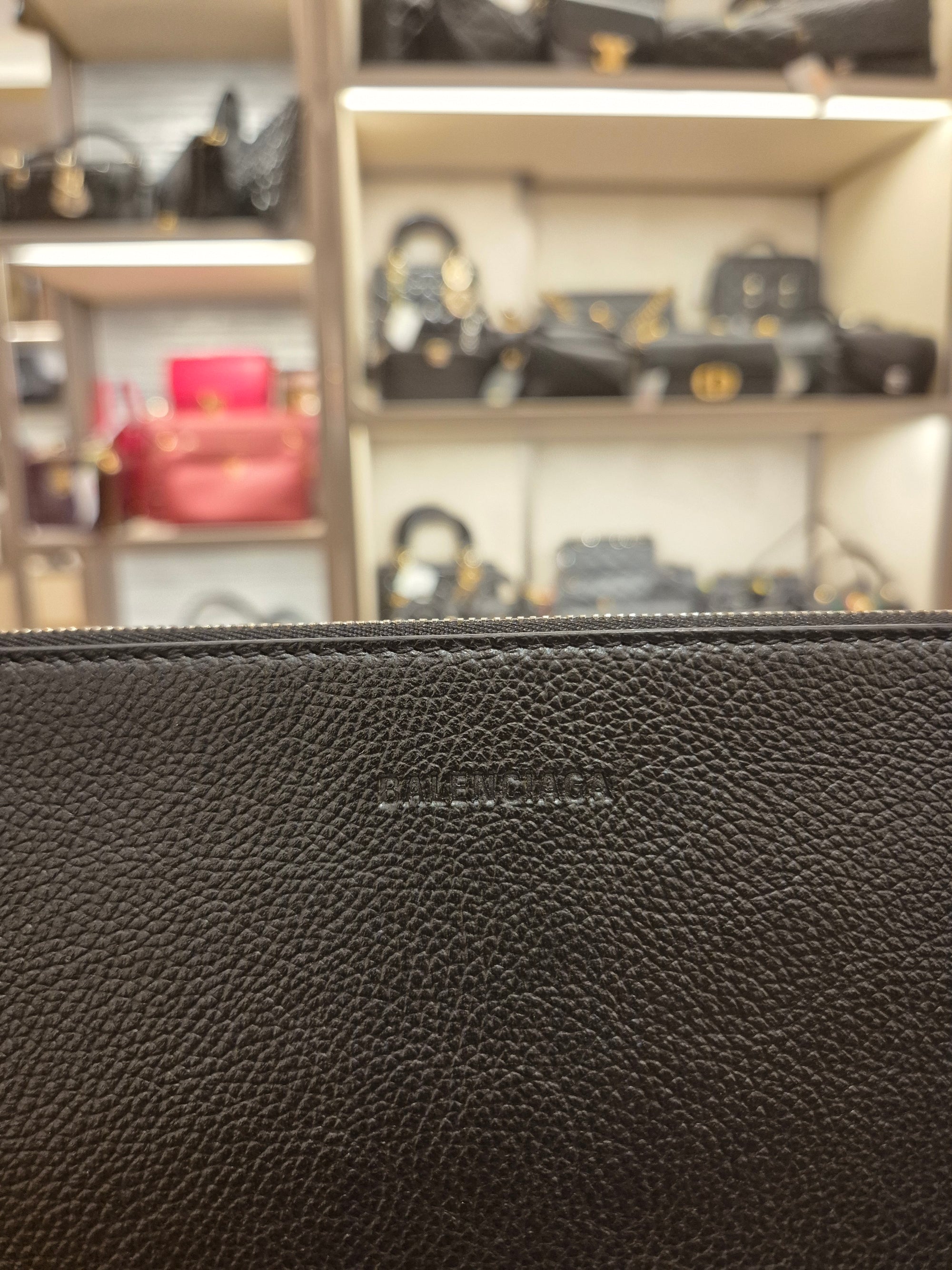 Balenciaga Clutch Text Logo