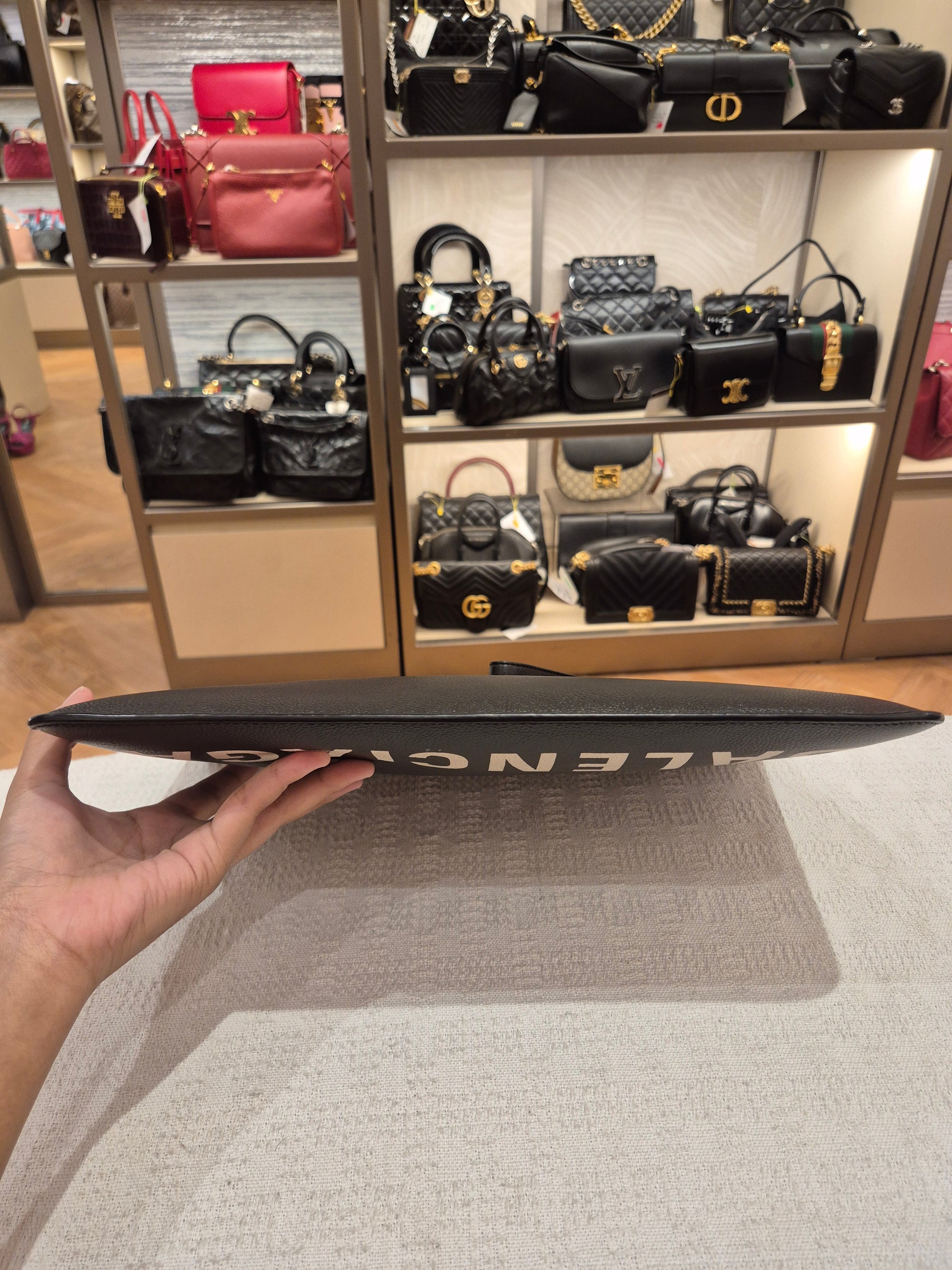 Balenciaga Clutch Text Logo