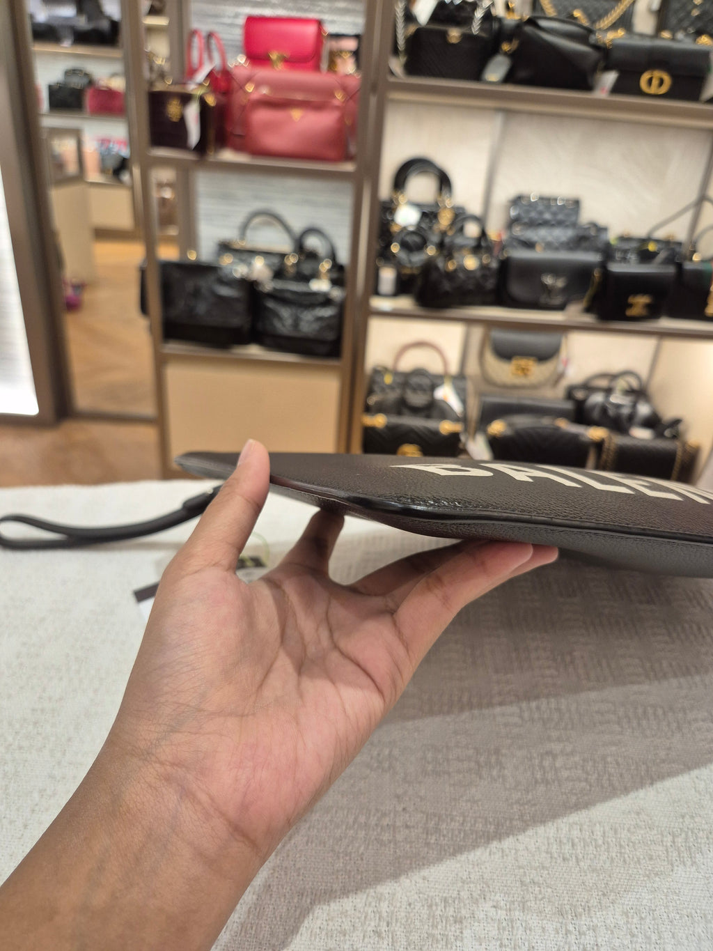 Balenciaga Clutch Text Logo