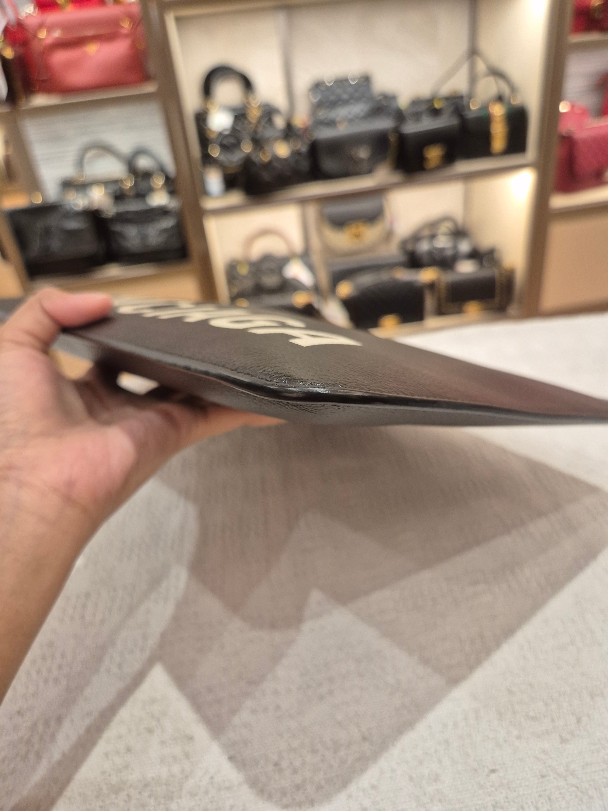 Balenciaga Clutch Text Logo