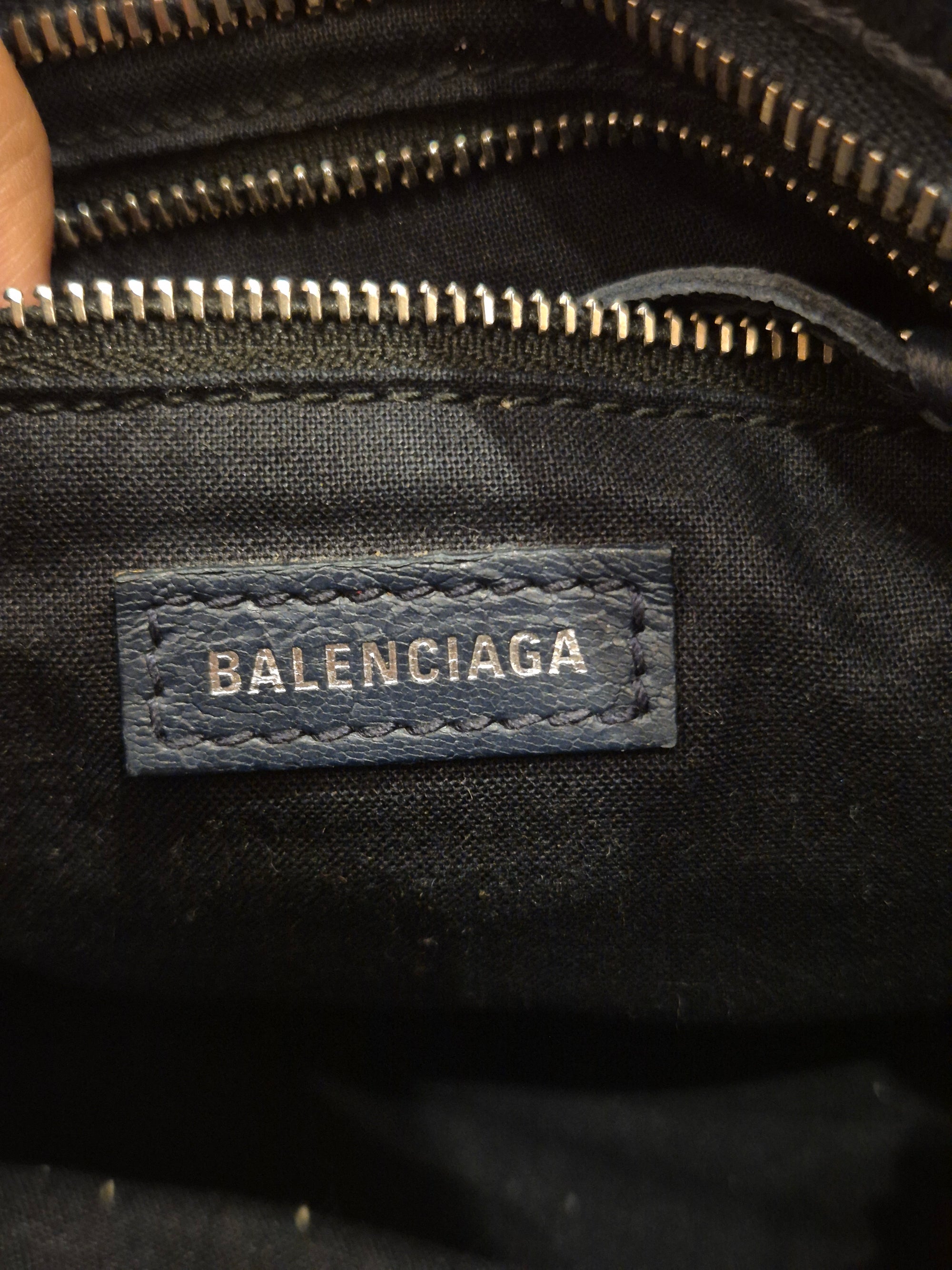 Balenciaga Mini Classic City Navy SHW