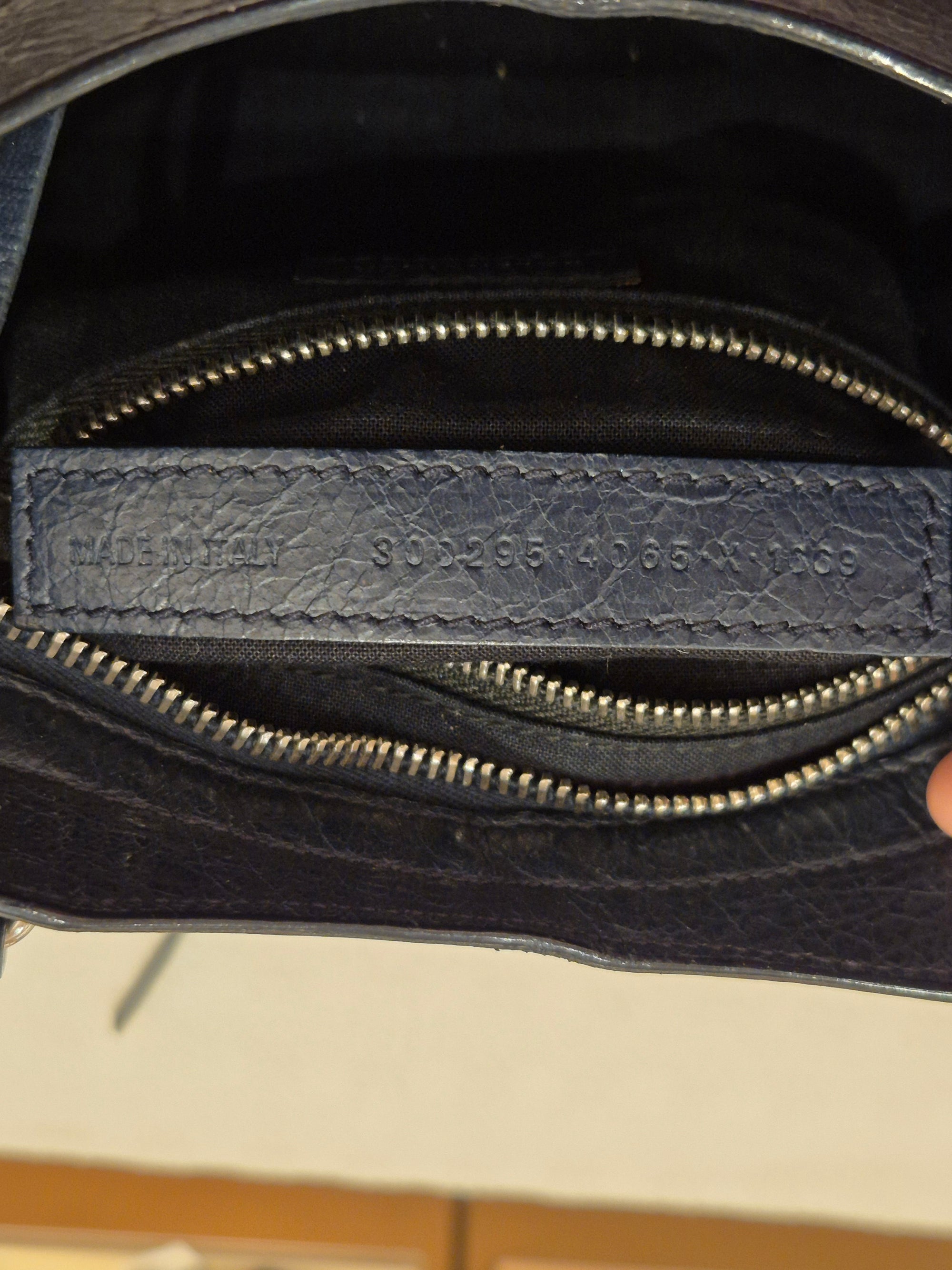 Balenciaga Mini Classic City Navy SHW