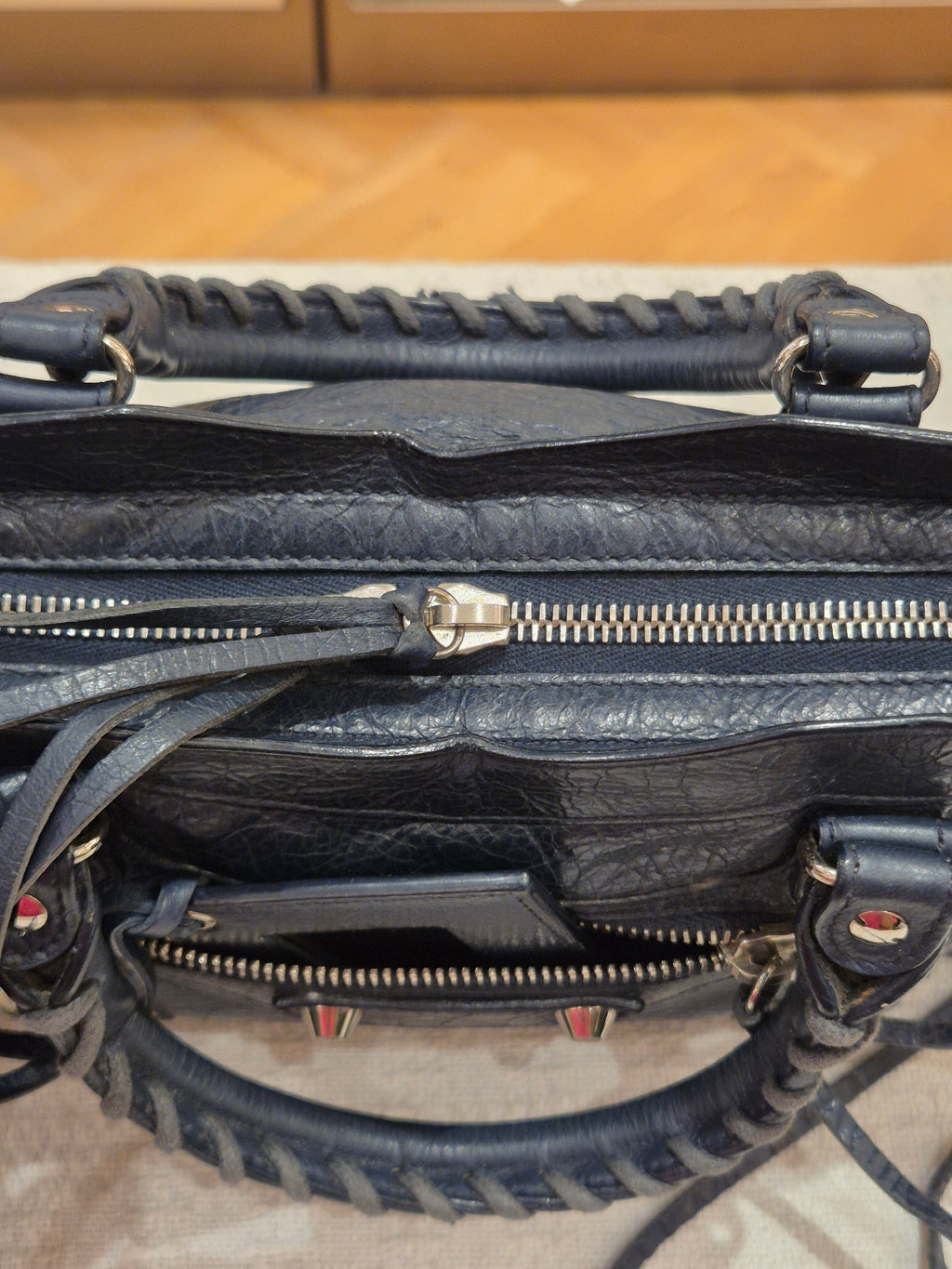 Balenciaga Mini Classic City Navy SHW