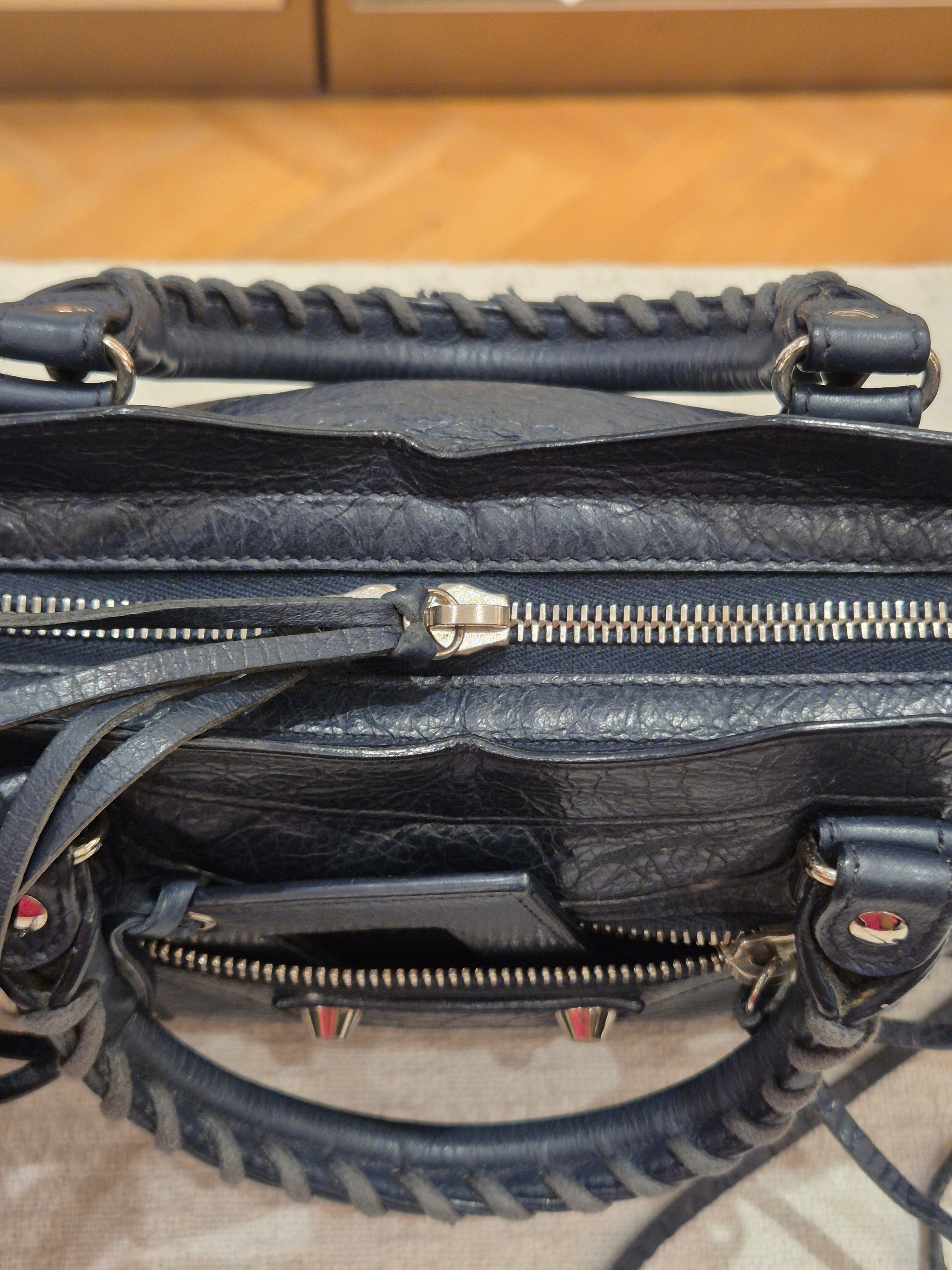 Balenciaga Mini Classic City Navy SHW