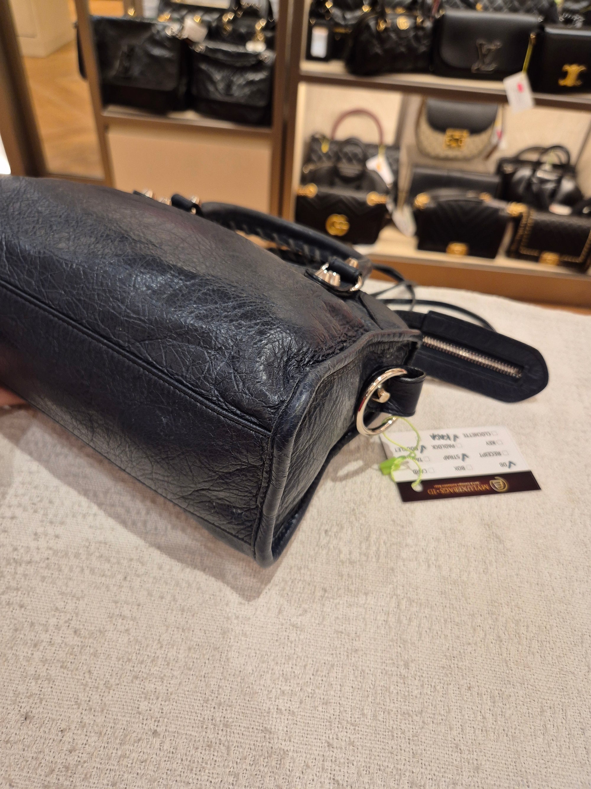 Balenciaga Mini Classic City Navy SHW
