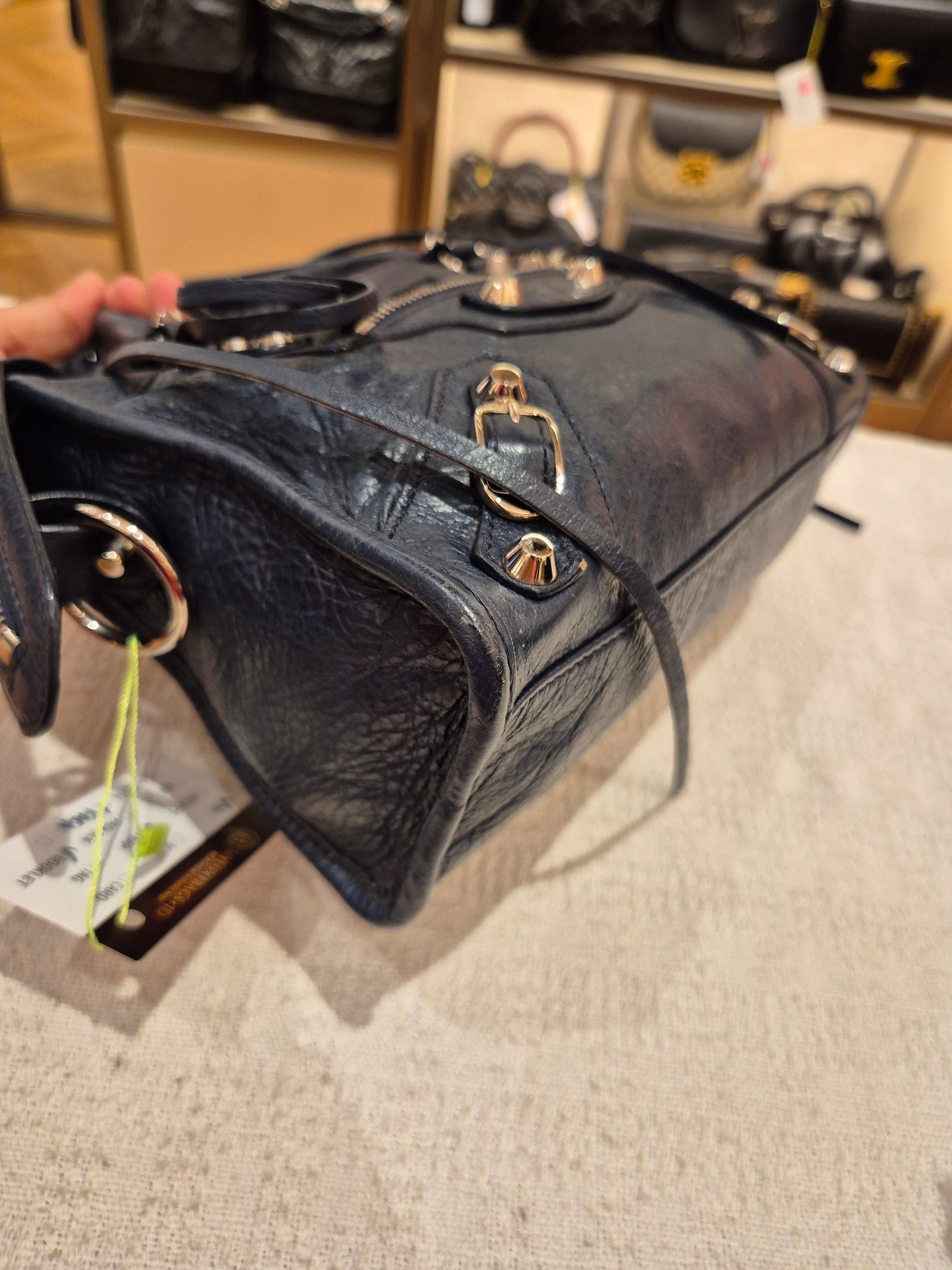 Balenciaga Mini Classic City Navy SHW