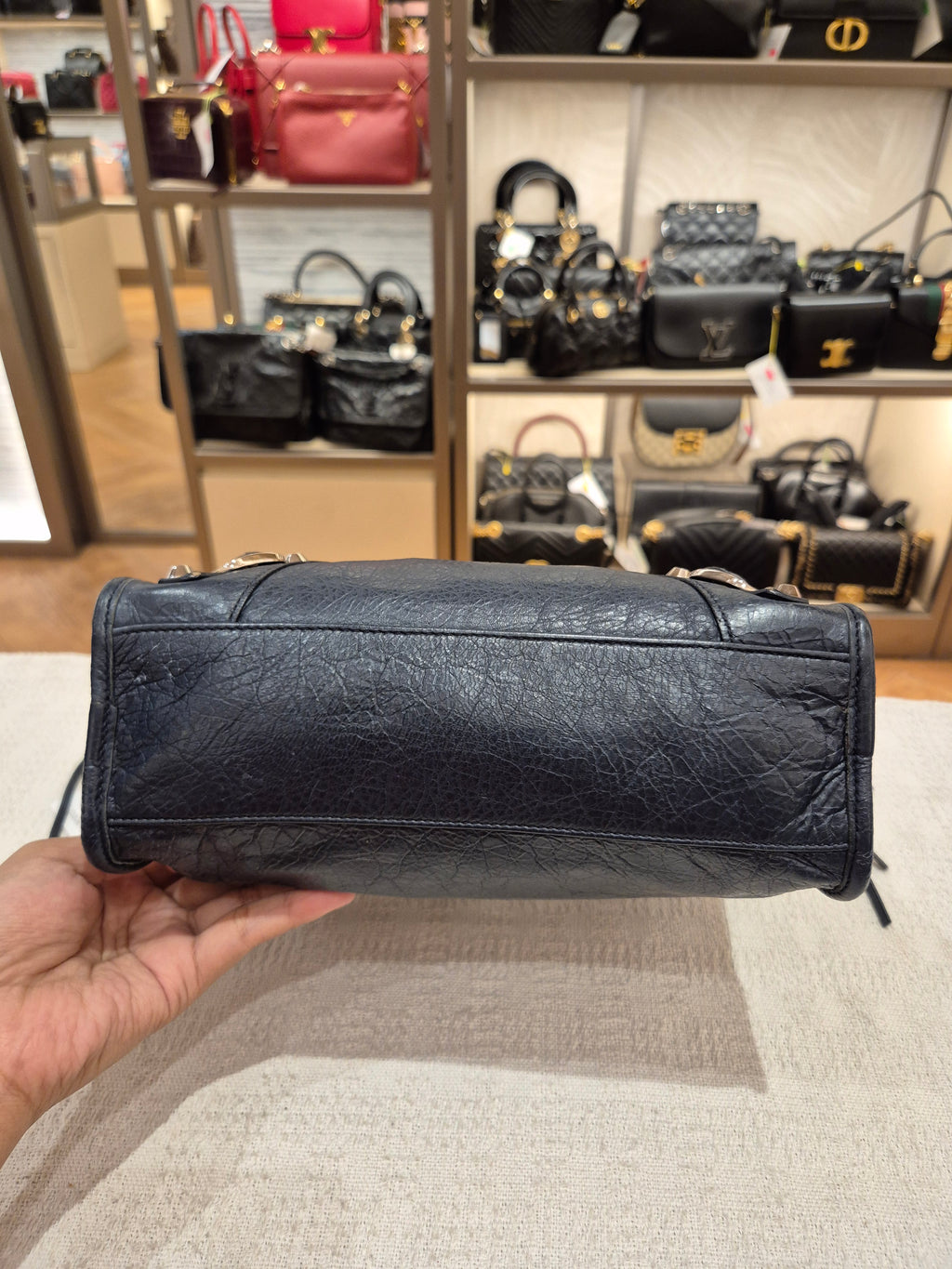 Balenciaga Mini Classic City Navy SHW