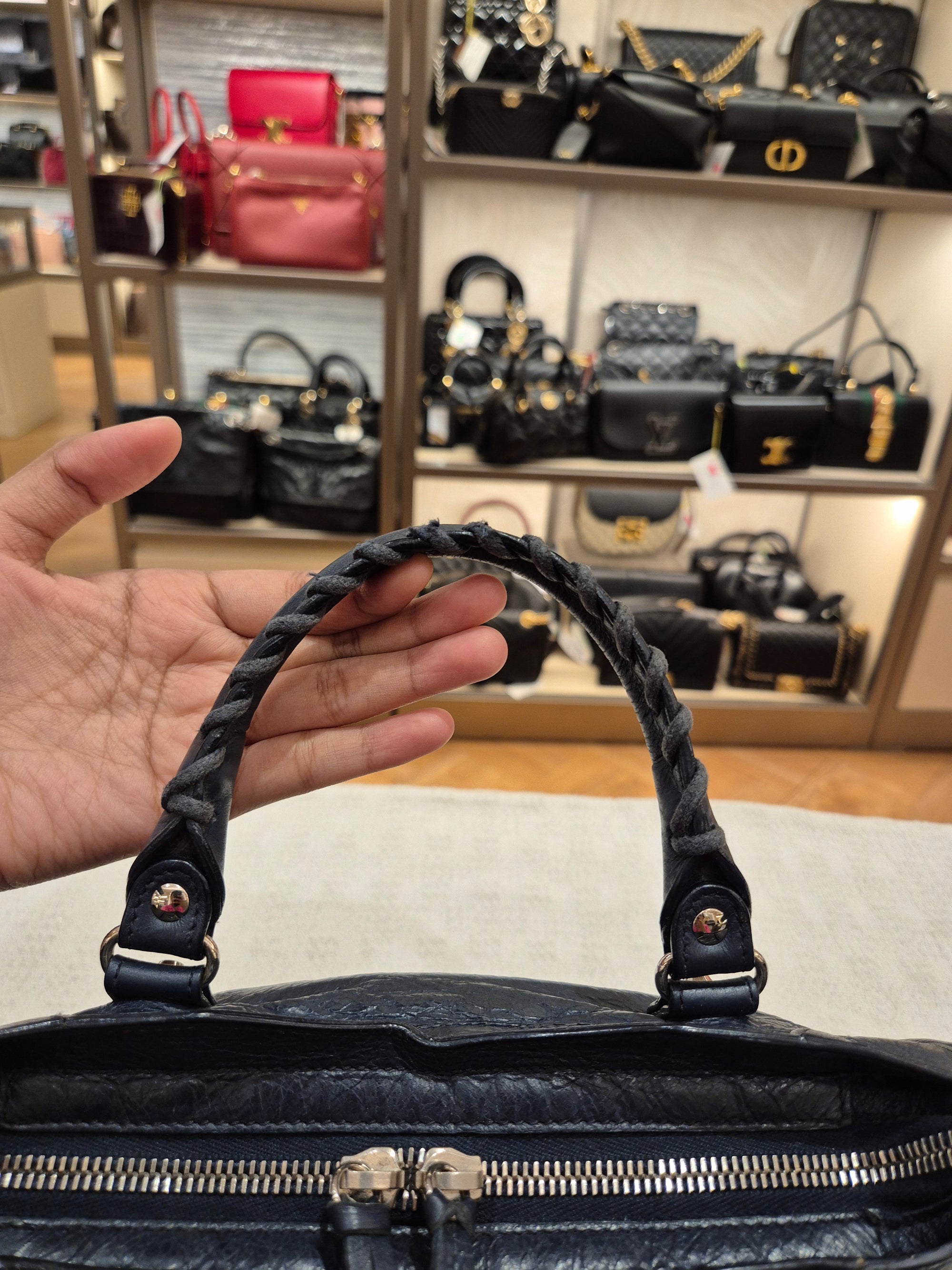 Balenciaga Mini Classic City Navy SHW