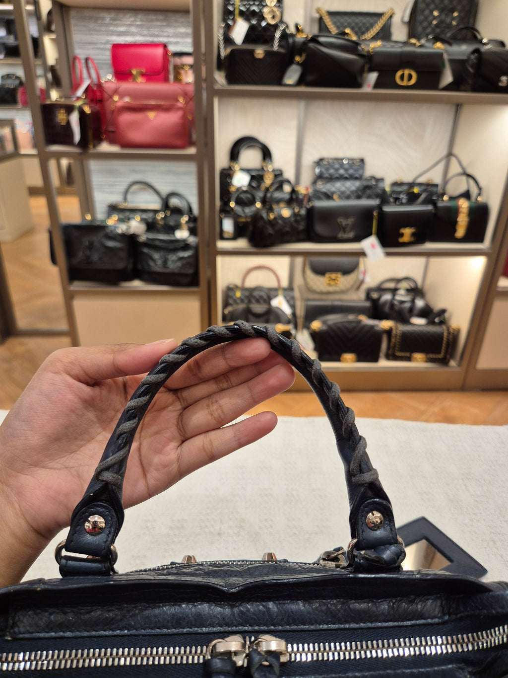 Balenciaga Mini Classic City Navy SHW