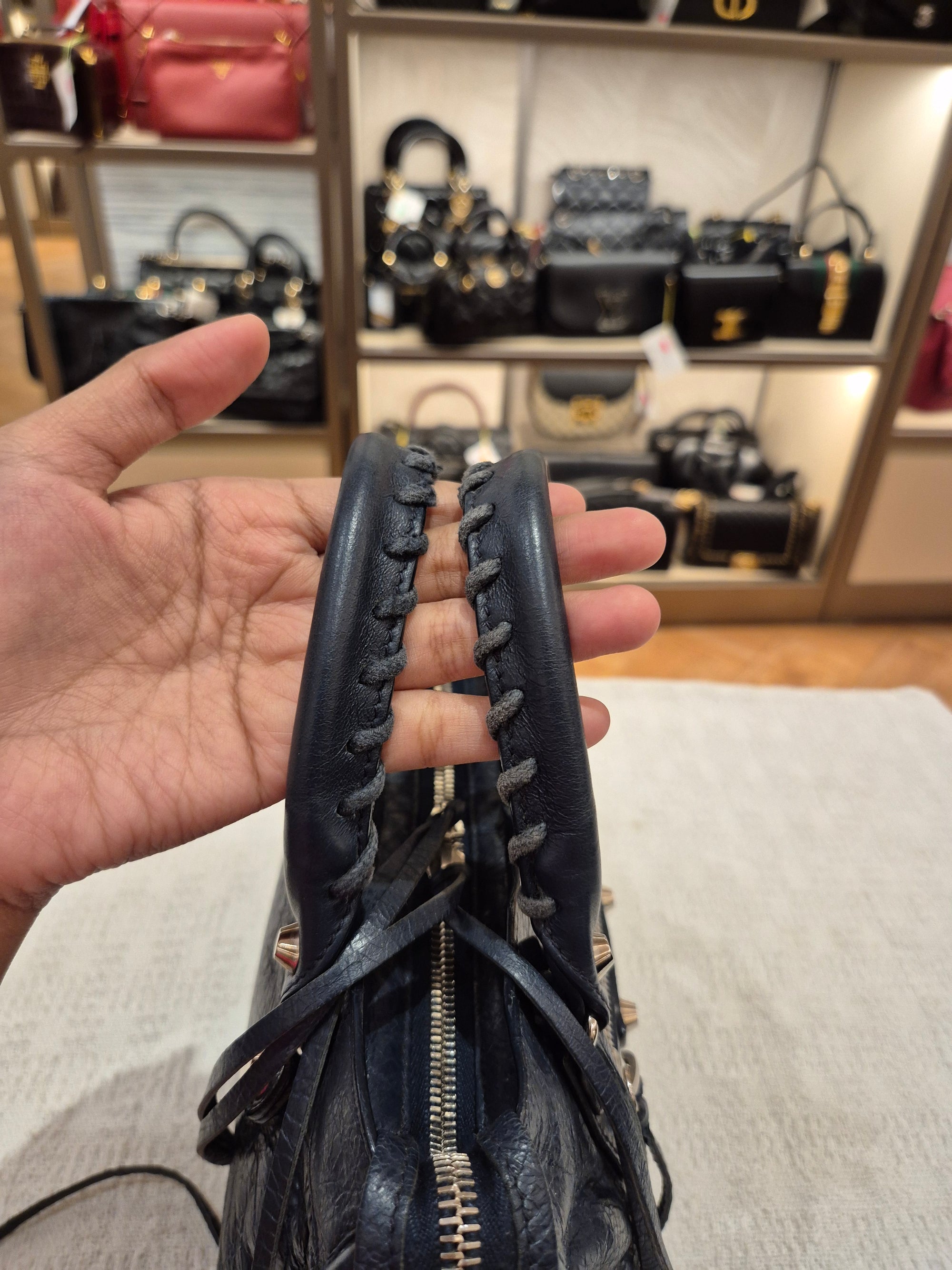 Balenciaga Mini Classic City Navy SHW