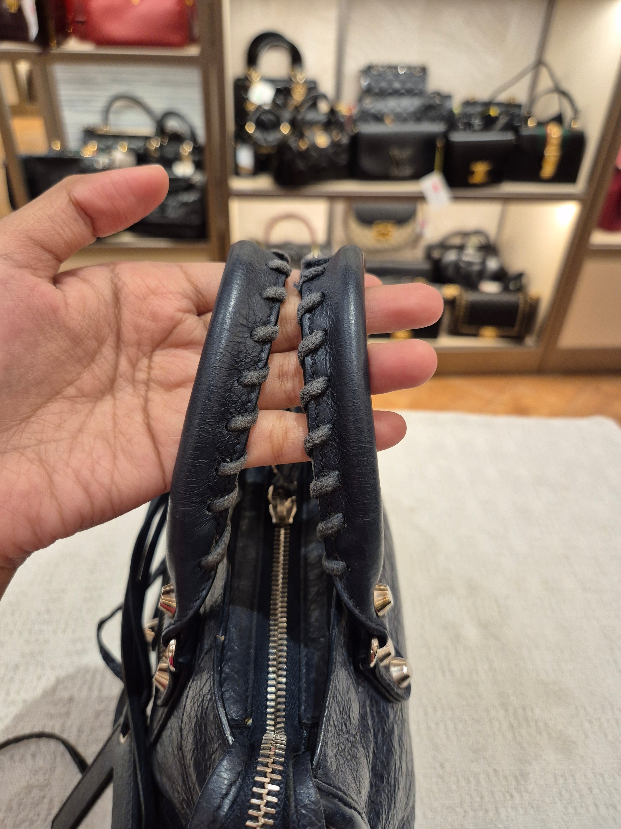Balenciaga Mini Classic City Navy SHW