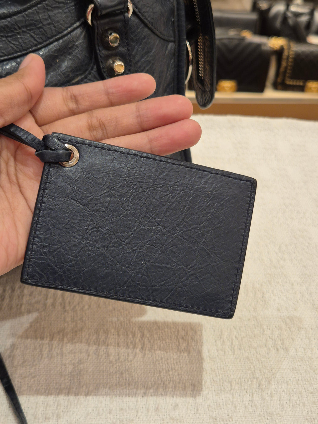 Balenciaga Mini Classic City Navy SHW