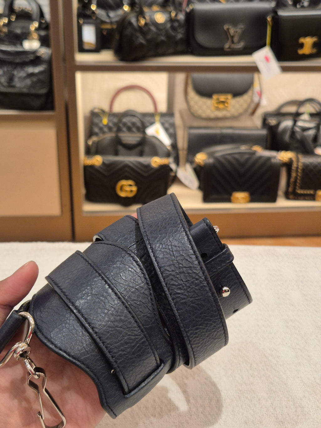 Balenciaga Mini Classic City Navy SHW
