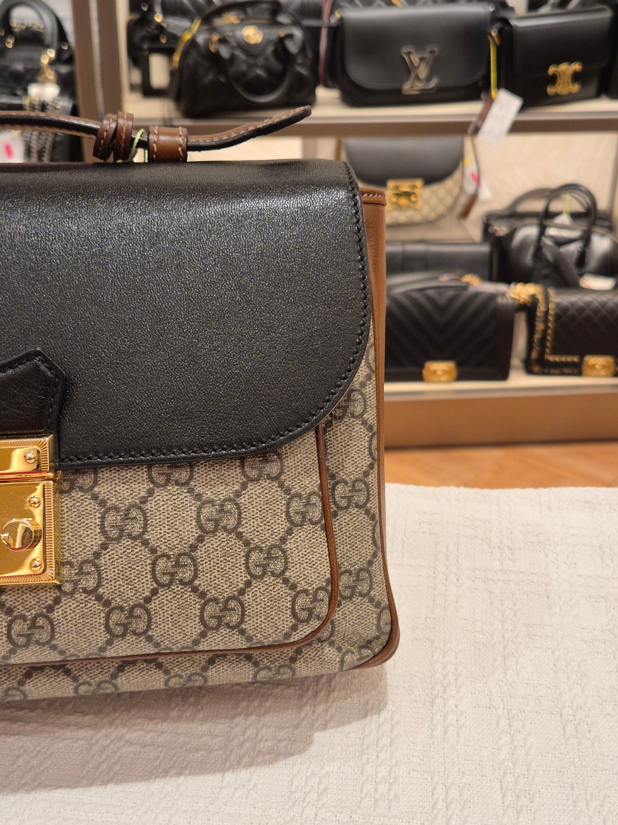 Gucci Padlock Supreme Top handle Monogram