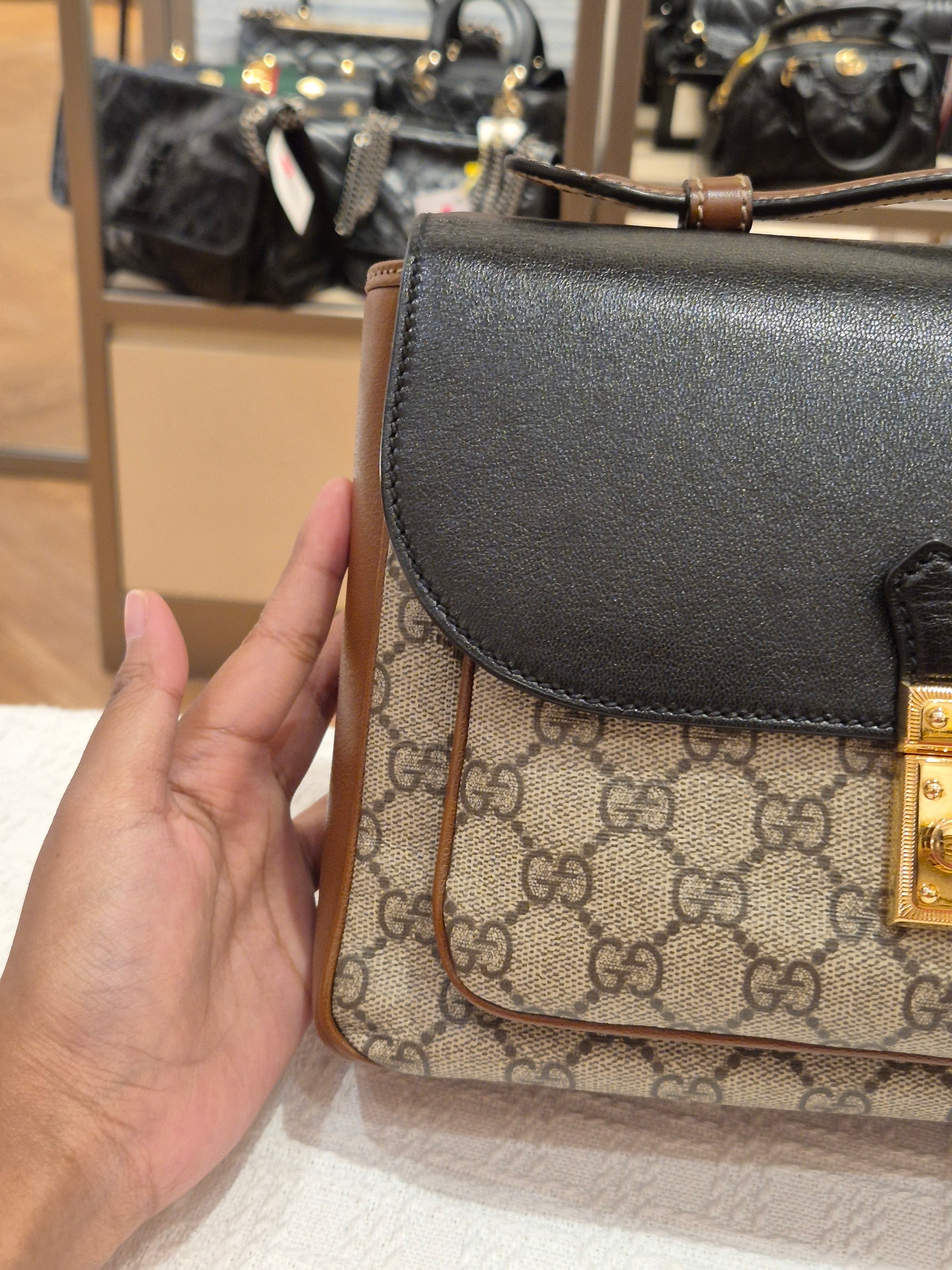 Gucci Padlock Supreme Top handle Monogram