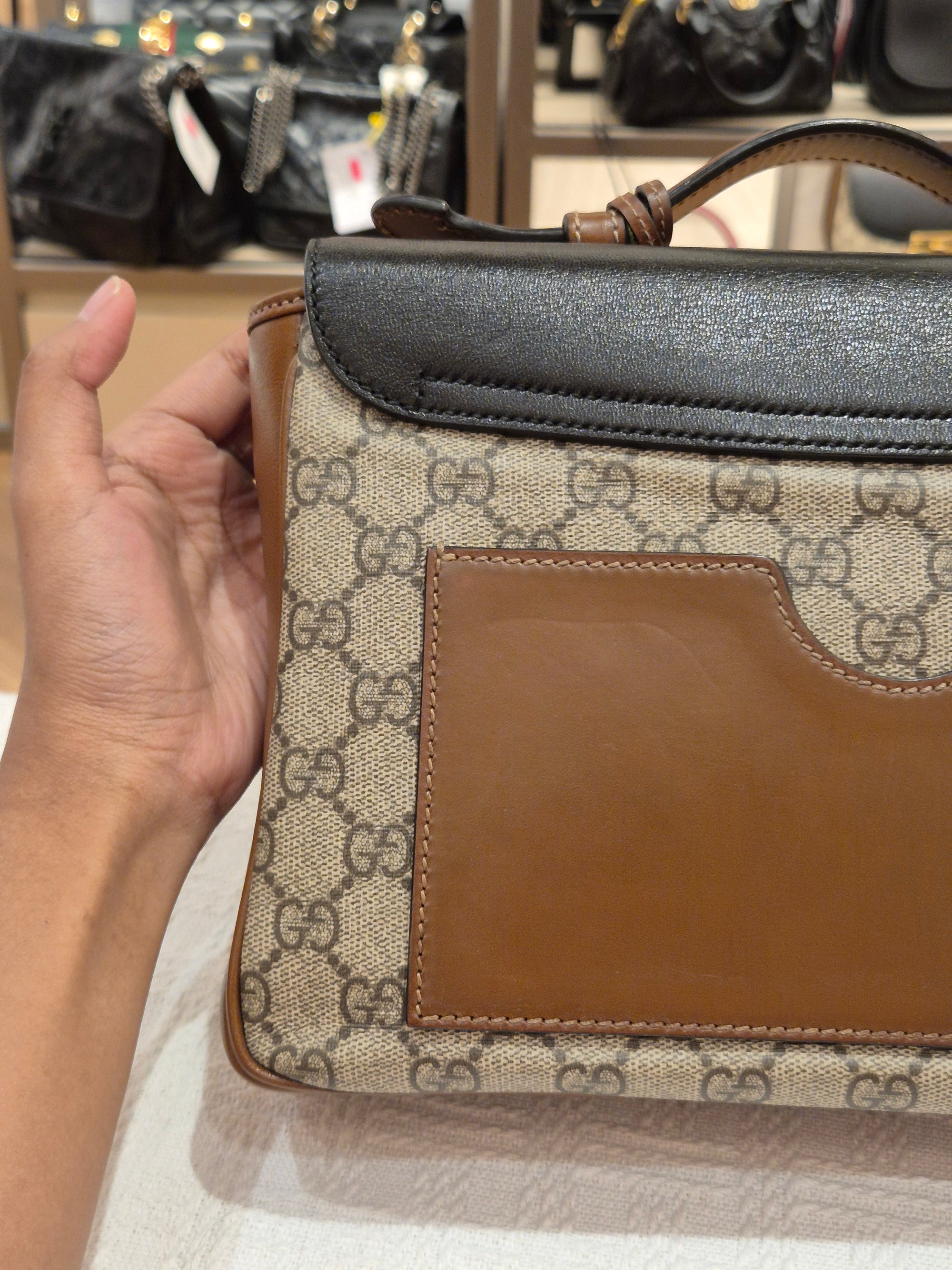 Gucci Padlock Supreme Top handle Monogram