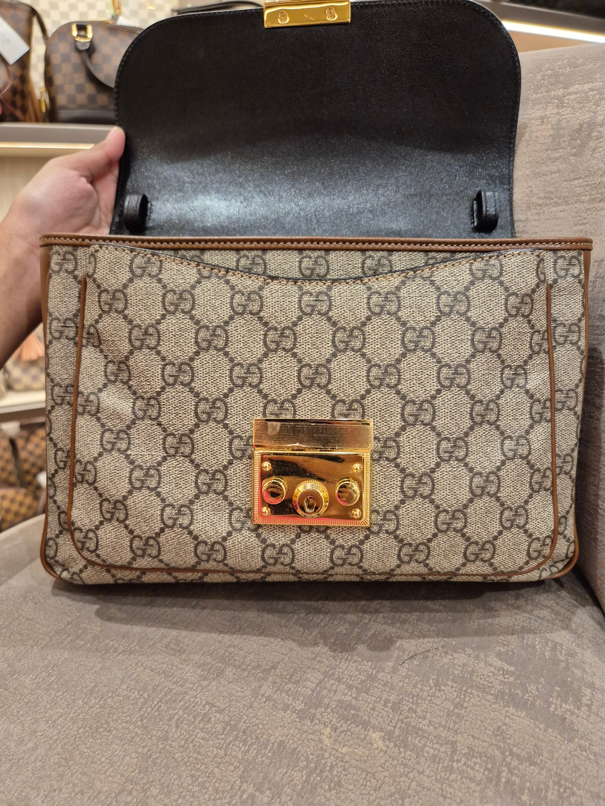 Gucci Padlock Supreme Top handle Monogram