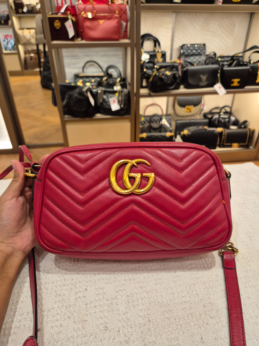 Gucci Marmont Camera Bag Red