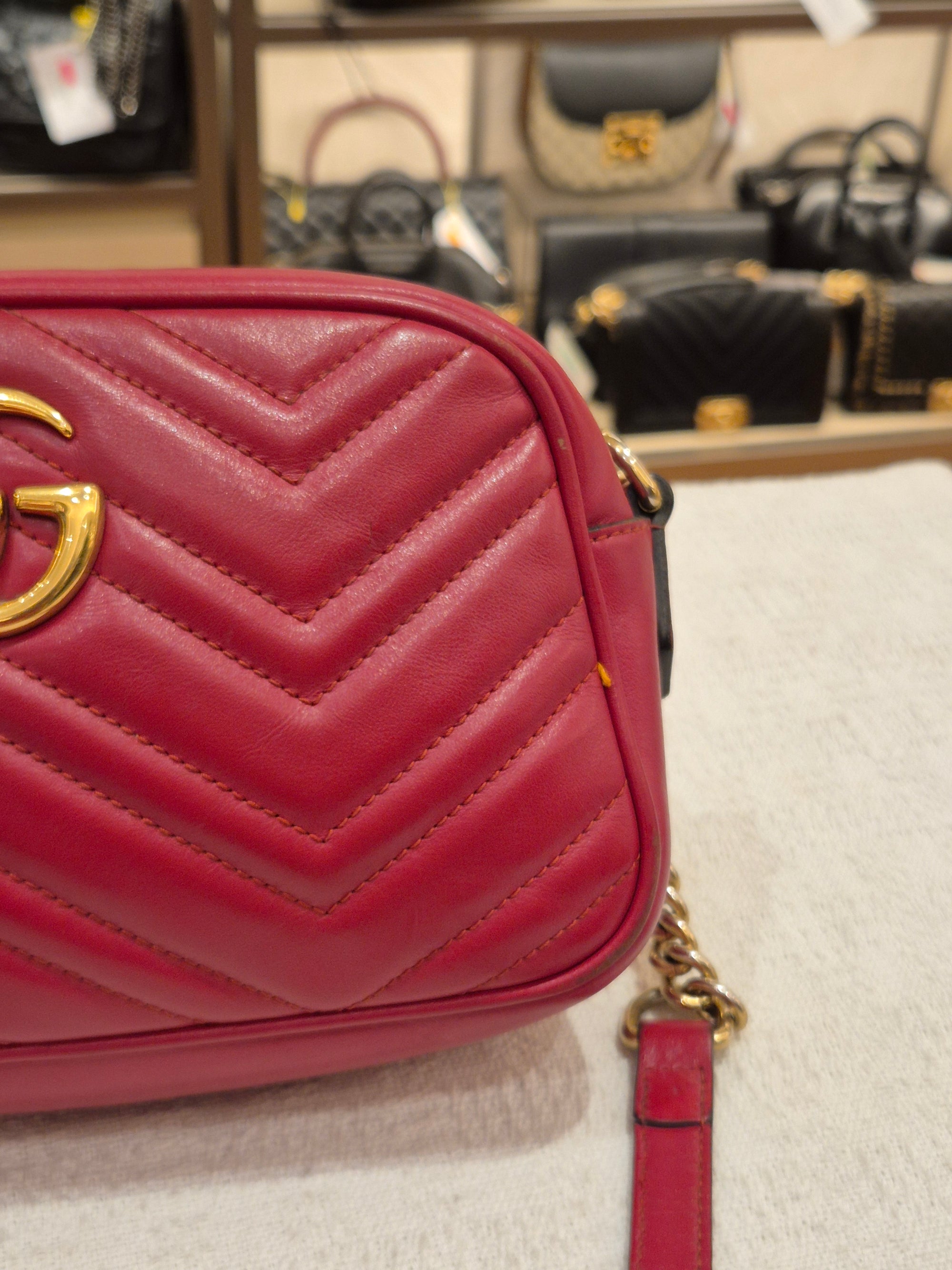 Gucci Marmont Camera Bag Red