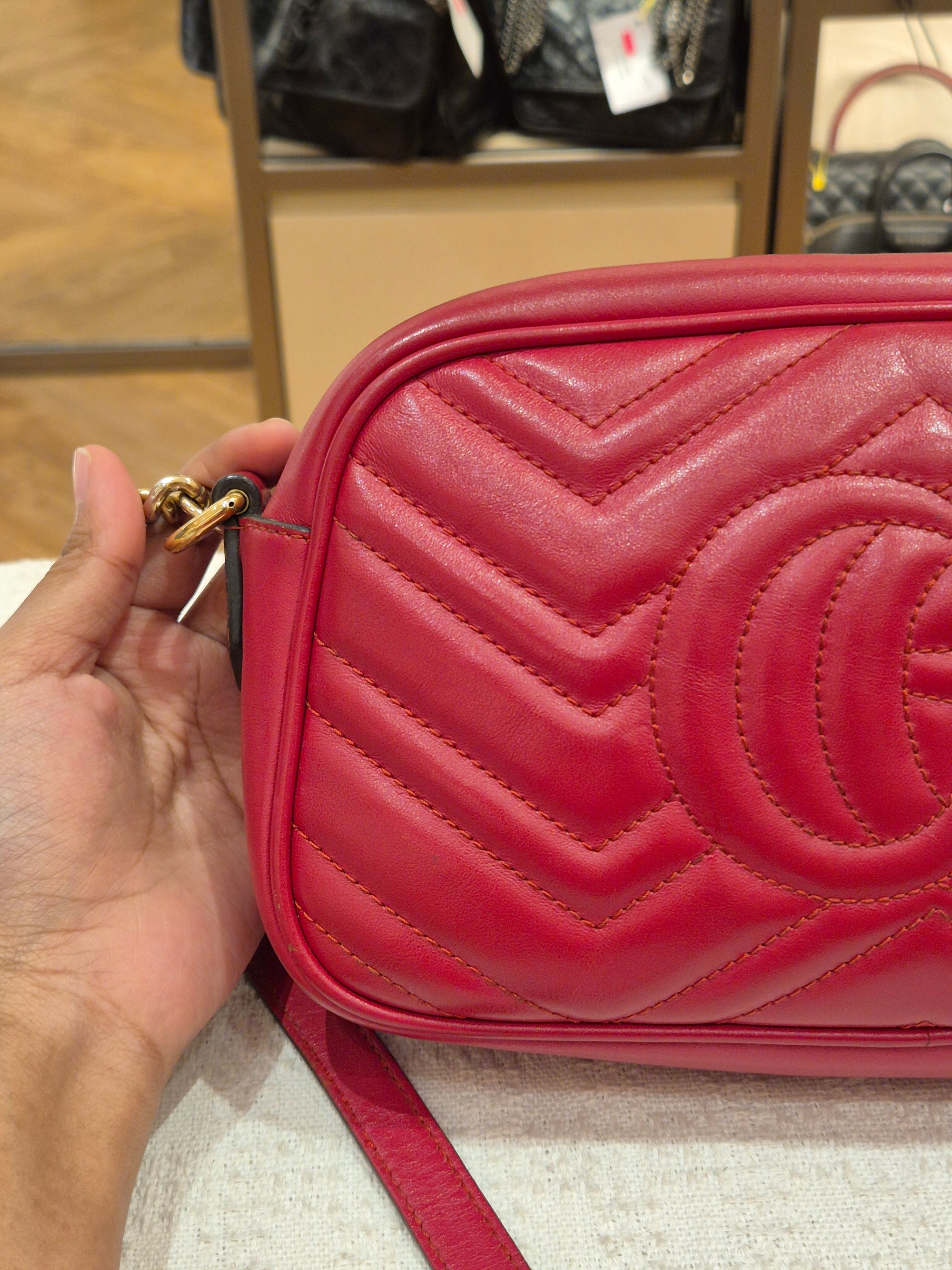 Gucci Marmont Camera Bag Red