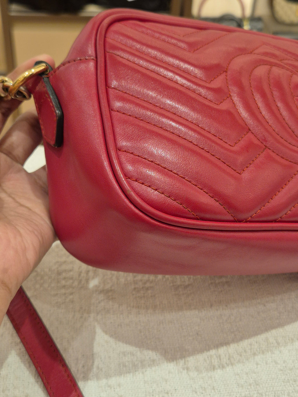 Gucci Marmont Camera Bag Red