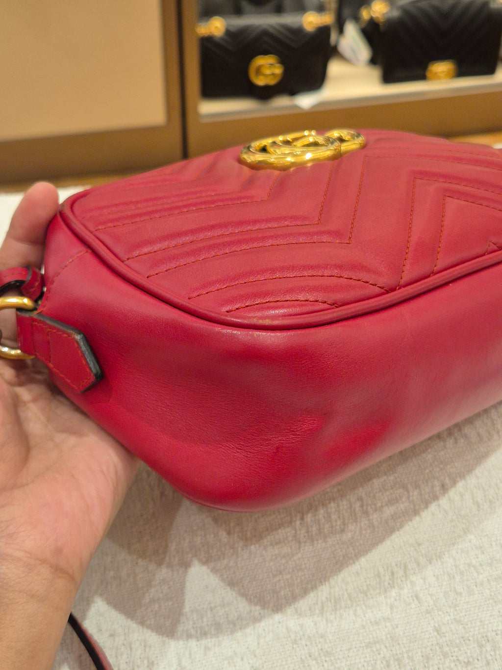 Gucci Marmont Camera Bag Red