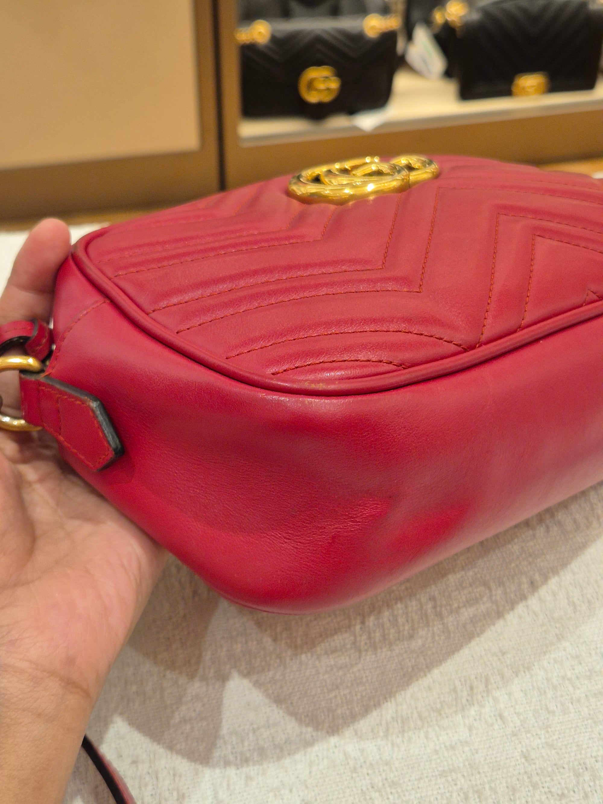 Gucci Marmont Camera Bag Red