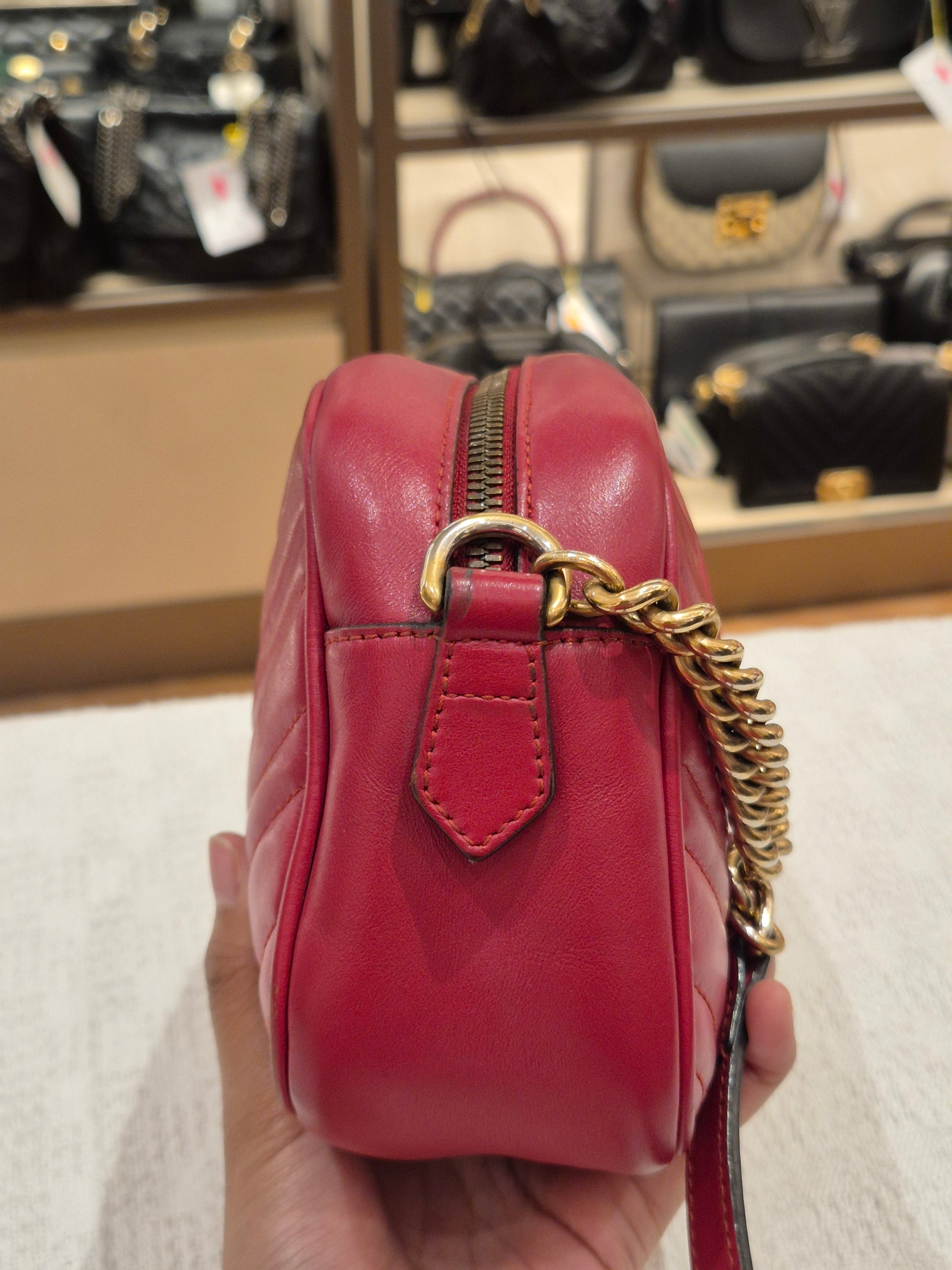 Gucci Marmont Camera Bag Red
