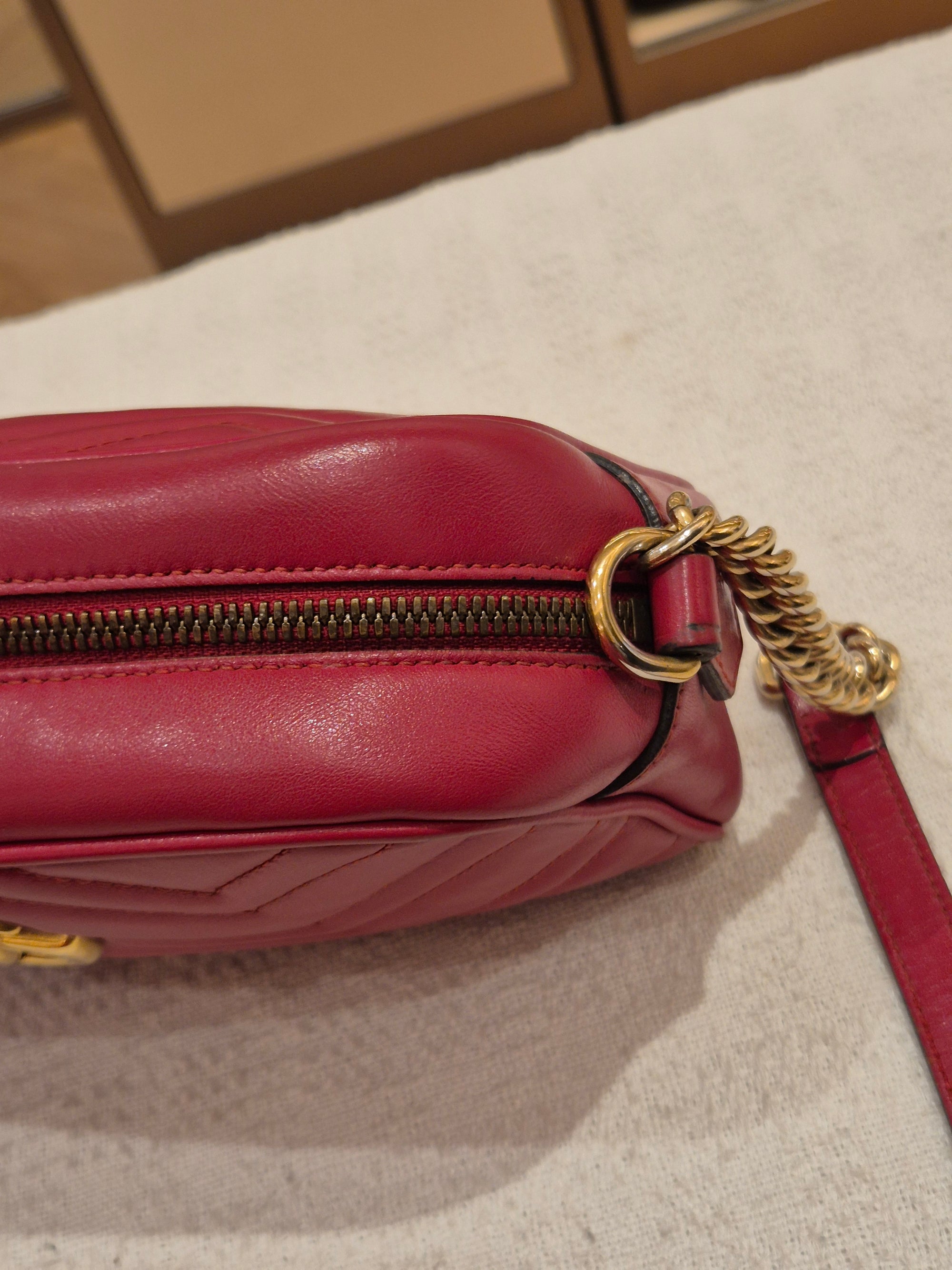 Gucci Marmont Camera Bag Red