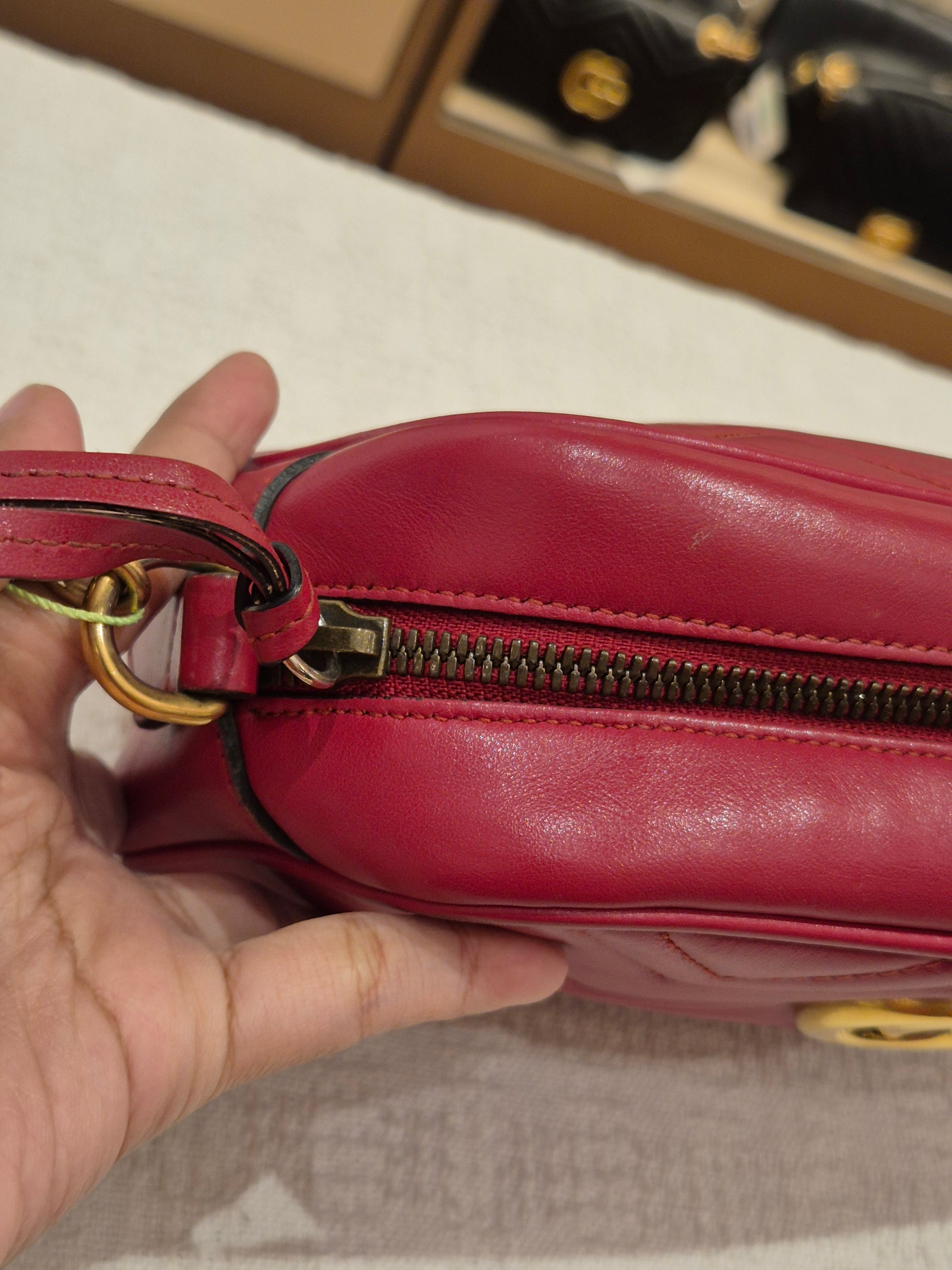 Gucci Marmont Camera Bag Red