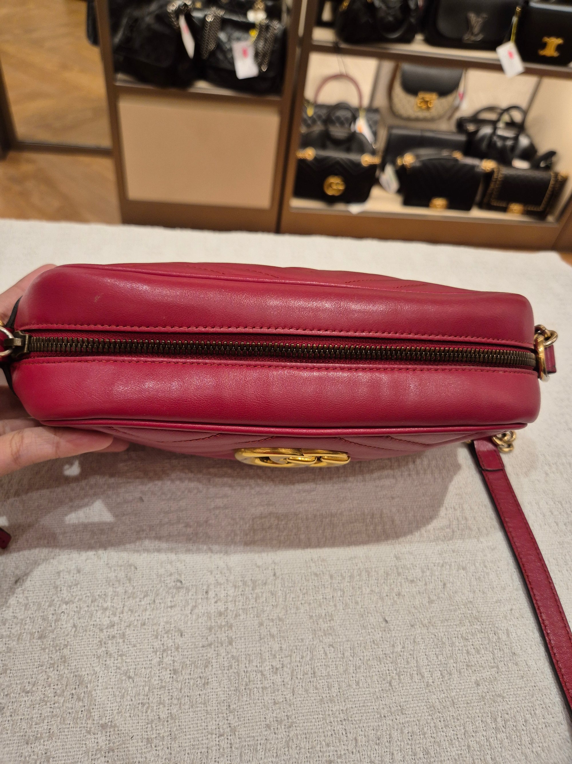 Gucci Marmont Camera Bag Red