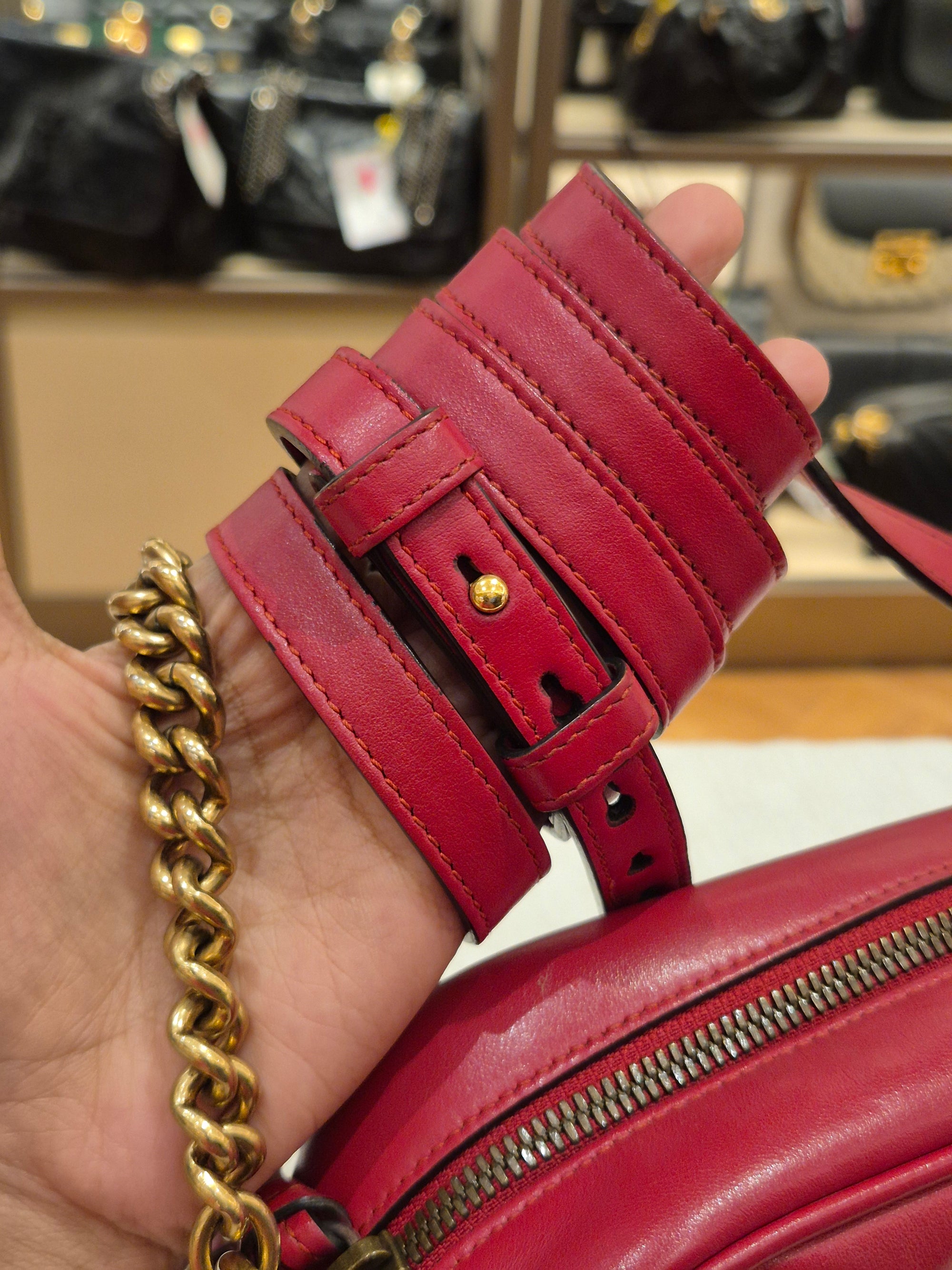 Gucci Marmont Camera Bag Red