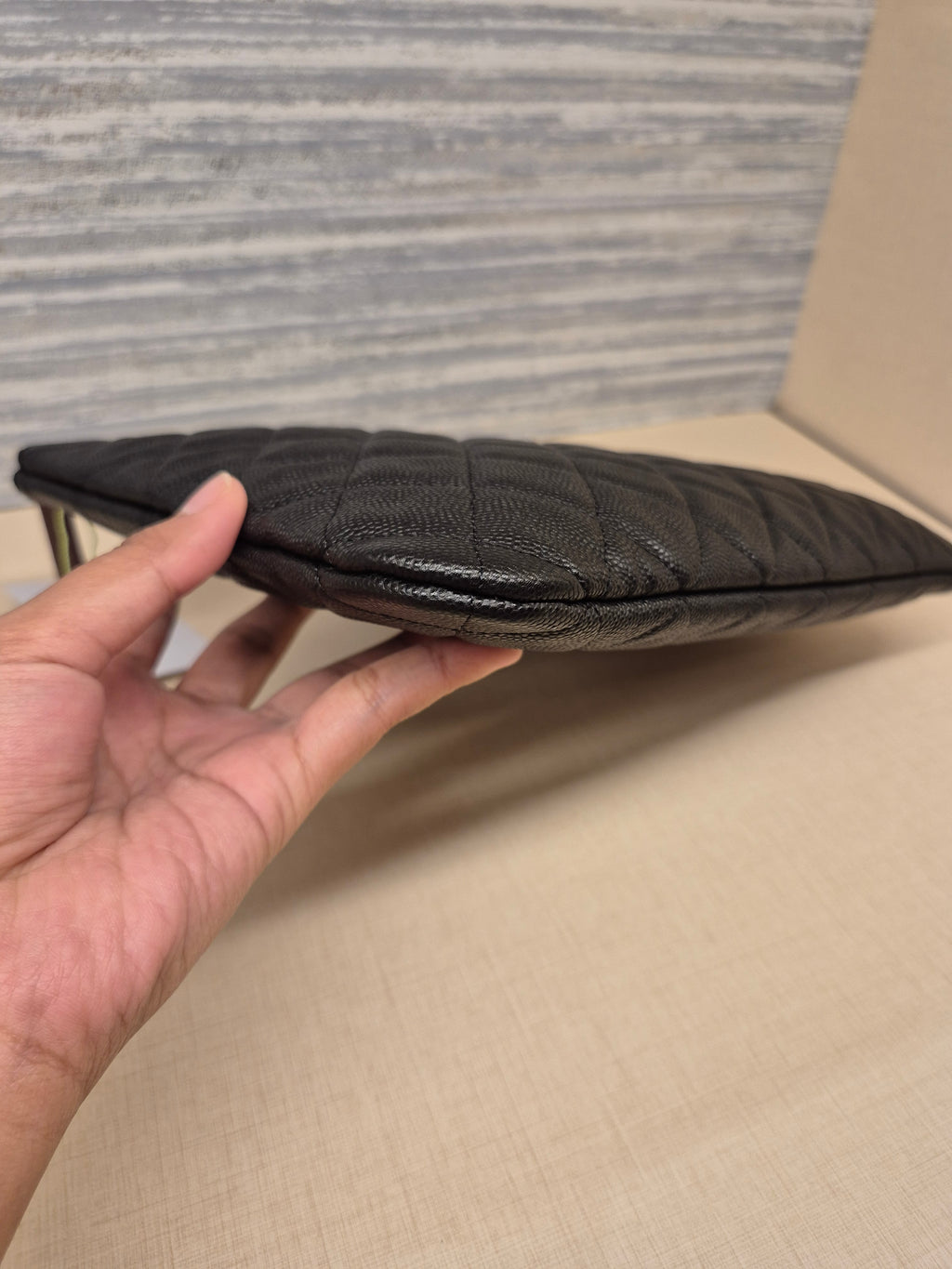 Chanel O-Case Pouch Medium Caviar Black