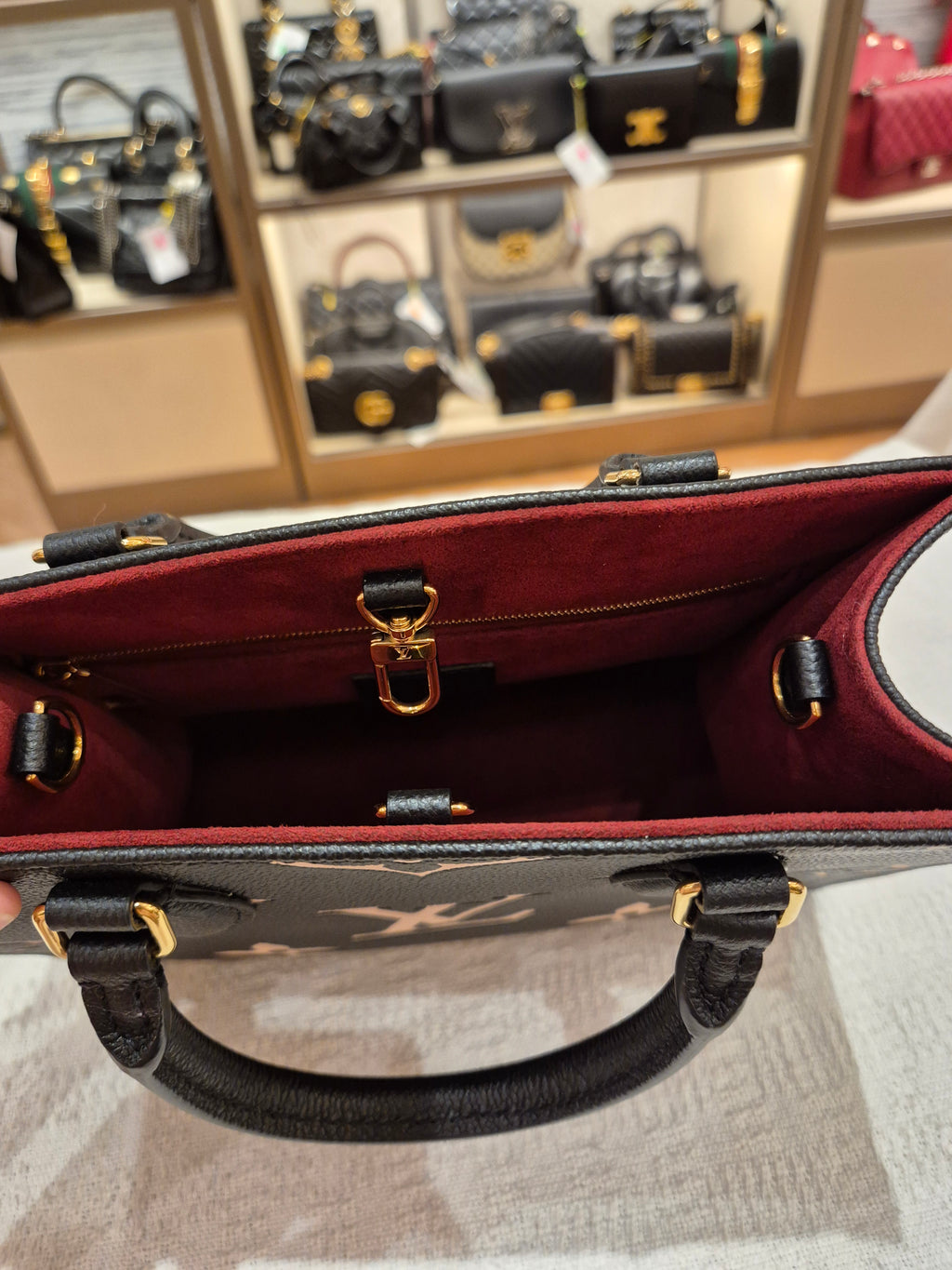 LV On The Go PM Bicolour Black Beige