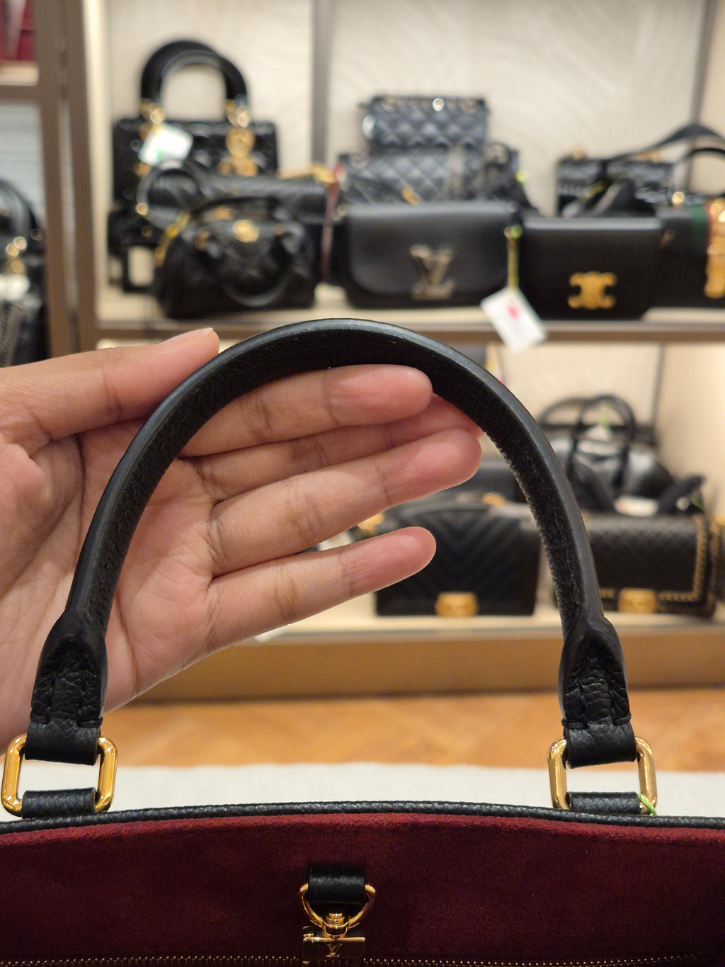 LV On The Go PM Bicolour Black Beige