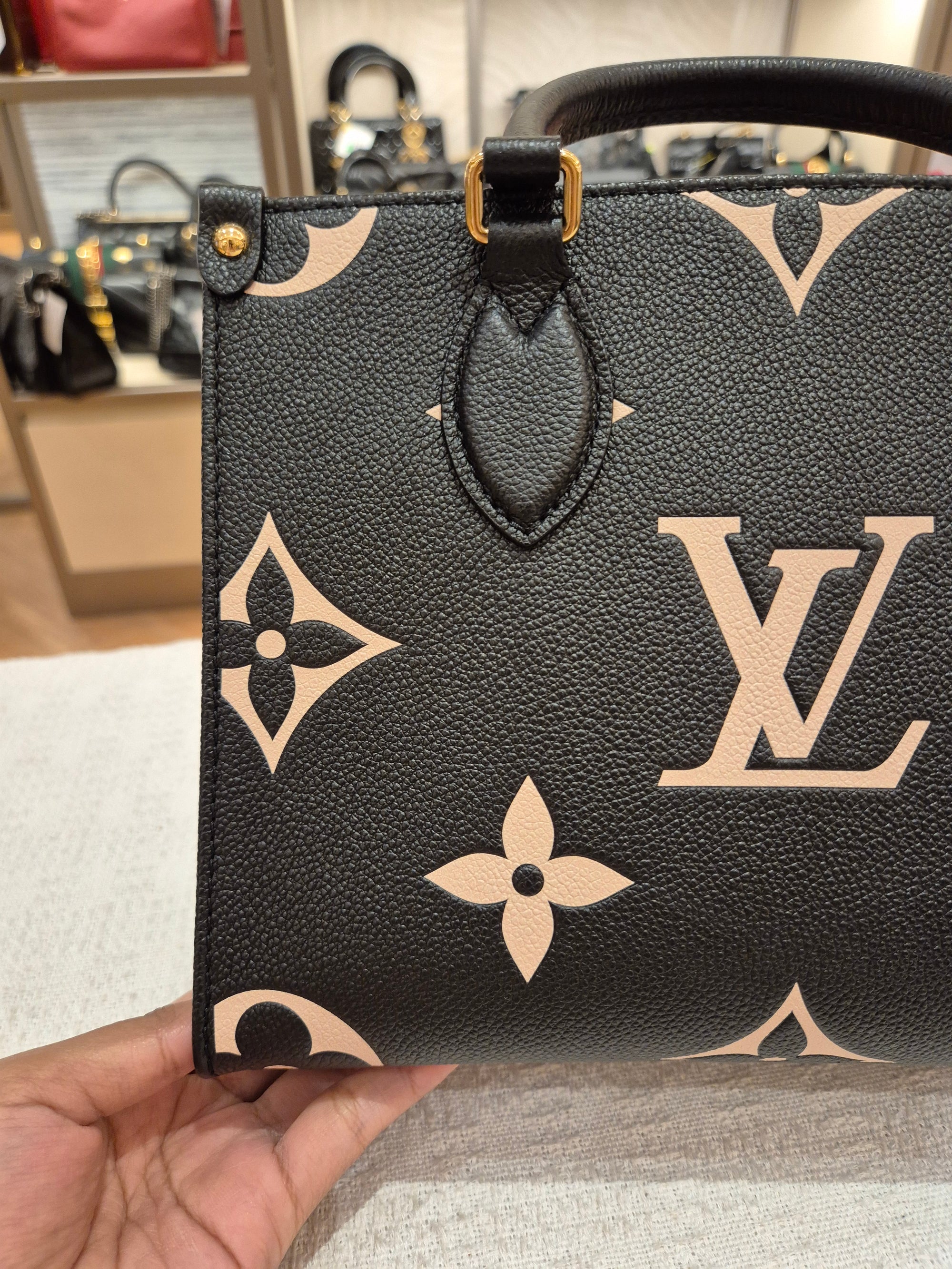 LV On The Go PM Bicolour Black Beige