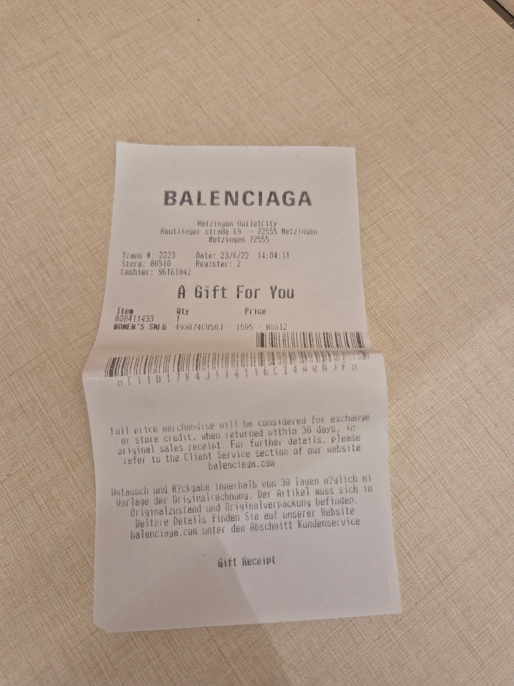 Balenciaga Neo Card Wallet Grey